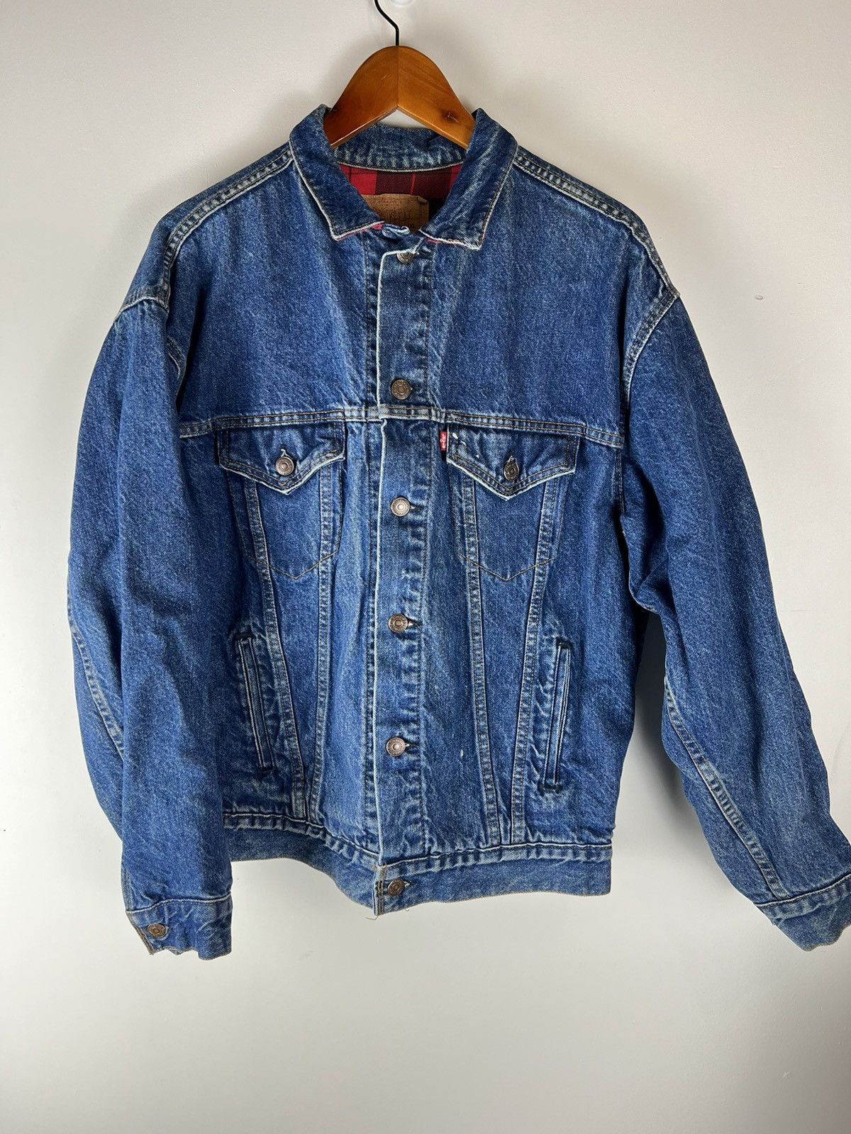 Levi's Vintage Levis Denim Flannel Lined Jacket Size US M / EU 48-50 / 2 - 1 Thumbnail