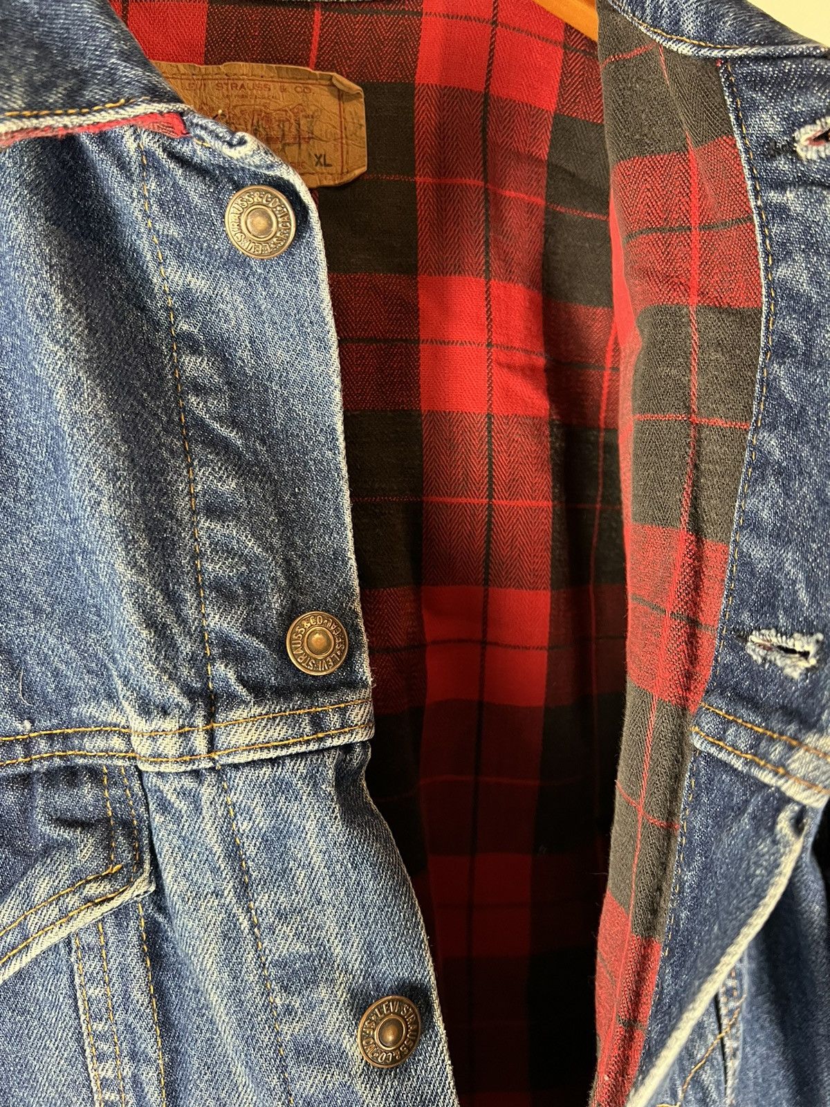 Levi's Vintage Levis Denim Flannel Lined Jacket Size US M / EU 48-50 / 2 - 5 Thumbnail