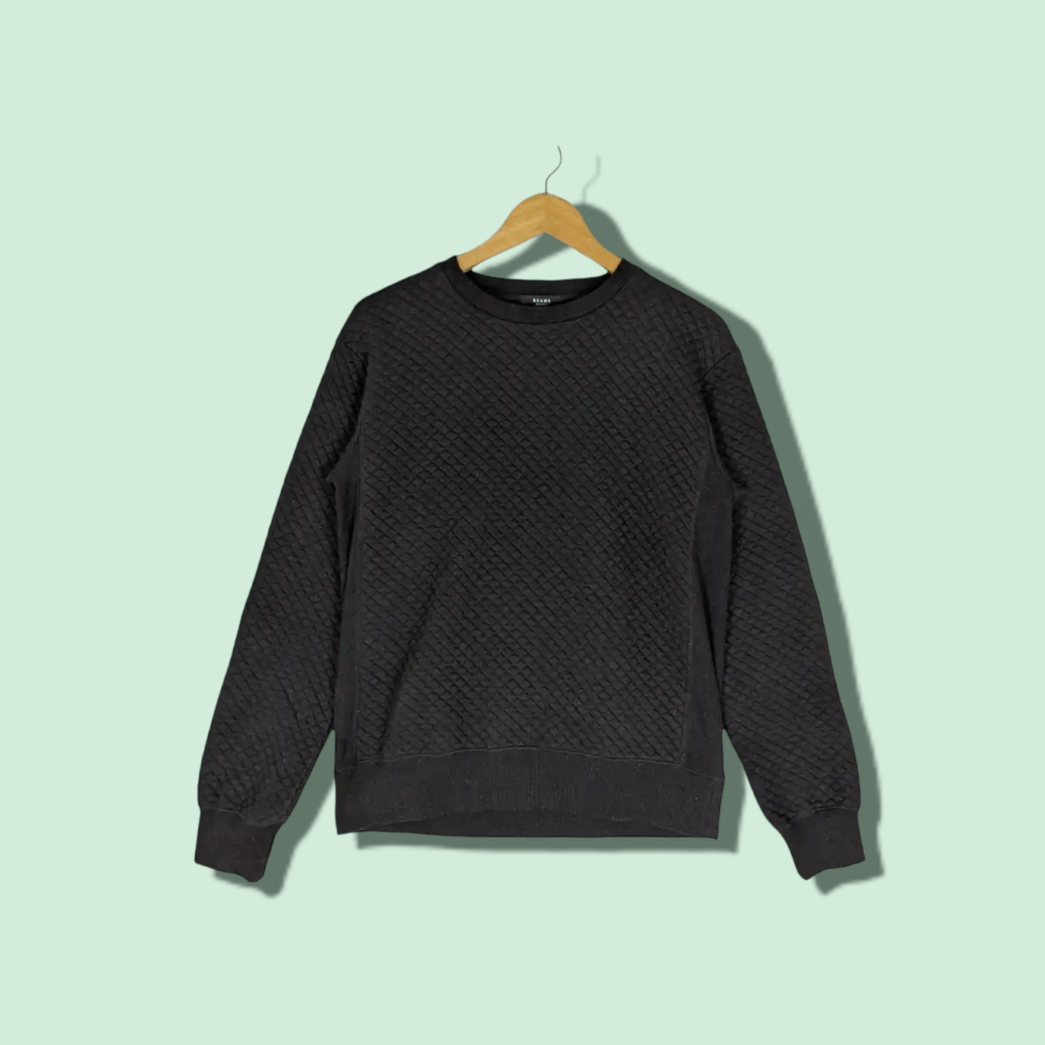 image of Beams Plus Beams Heart Punk Gothic Harajuku Jumper Sweatshirt in Black, Men's (Size Medium)