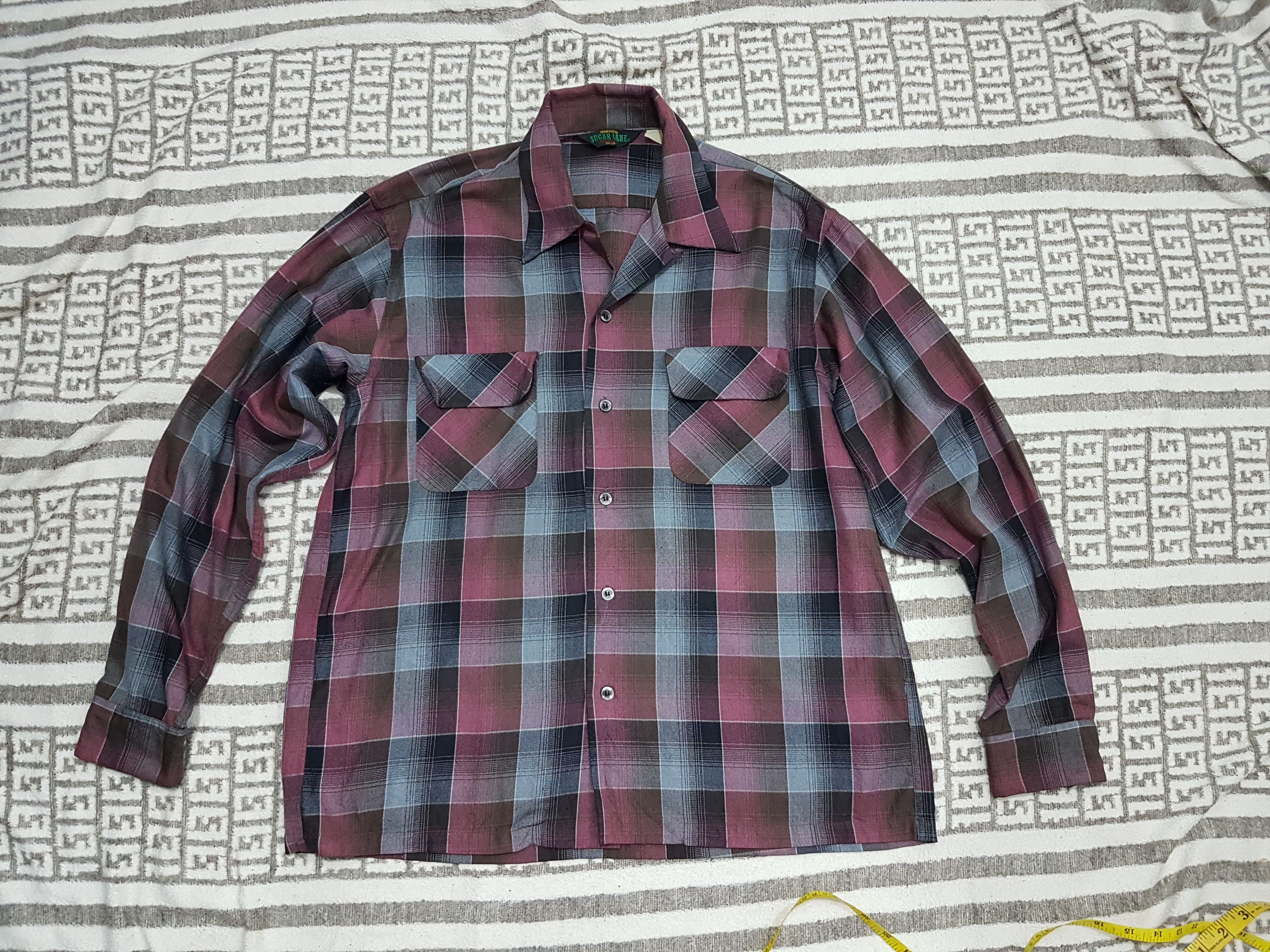Sugar Cane Fit L to XL, 90'S Sugarcane Loop/ Open Collar Rayon Shirt Size US L / EU 52-54 / 3 - 9 Thumbnail