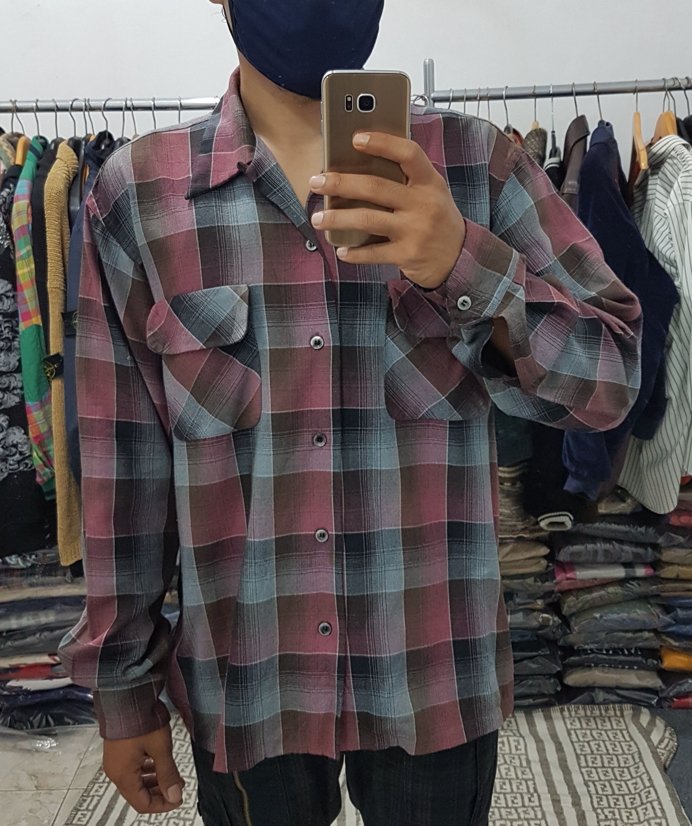 Sugar Cane Fit L to XL, 90'S Sugarcane Loop/ Open Collar Rayon Shirt Size US L / EU 52-54 / 3 - 12 Thumbnail