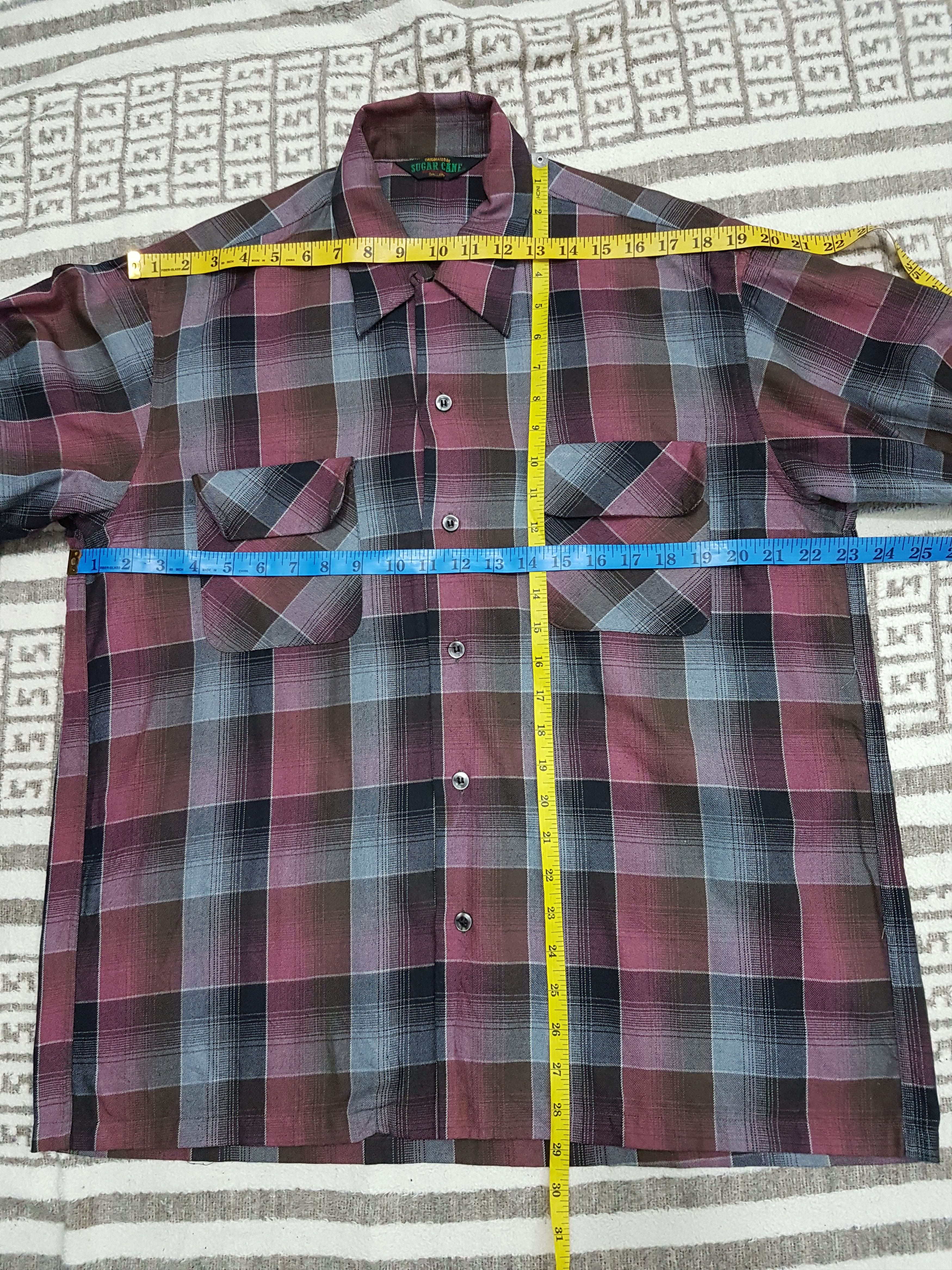 Sugar Cane Fit L to XL, 90'S Sugarcane Loop/ Open Collar Rayon Shirt Size US L / EU 52-54 / 3 - 11 Thumbnail