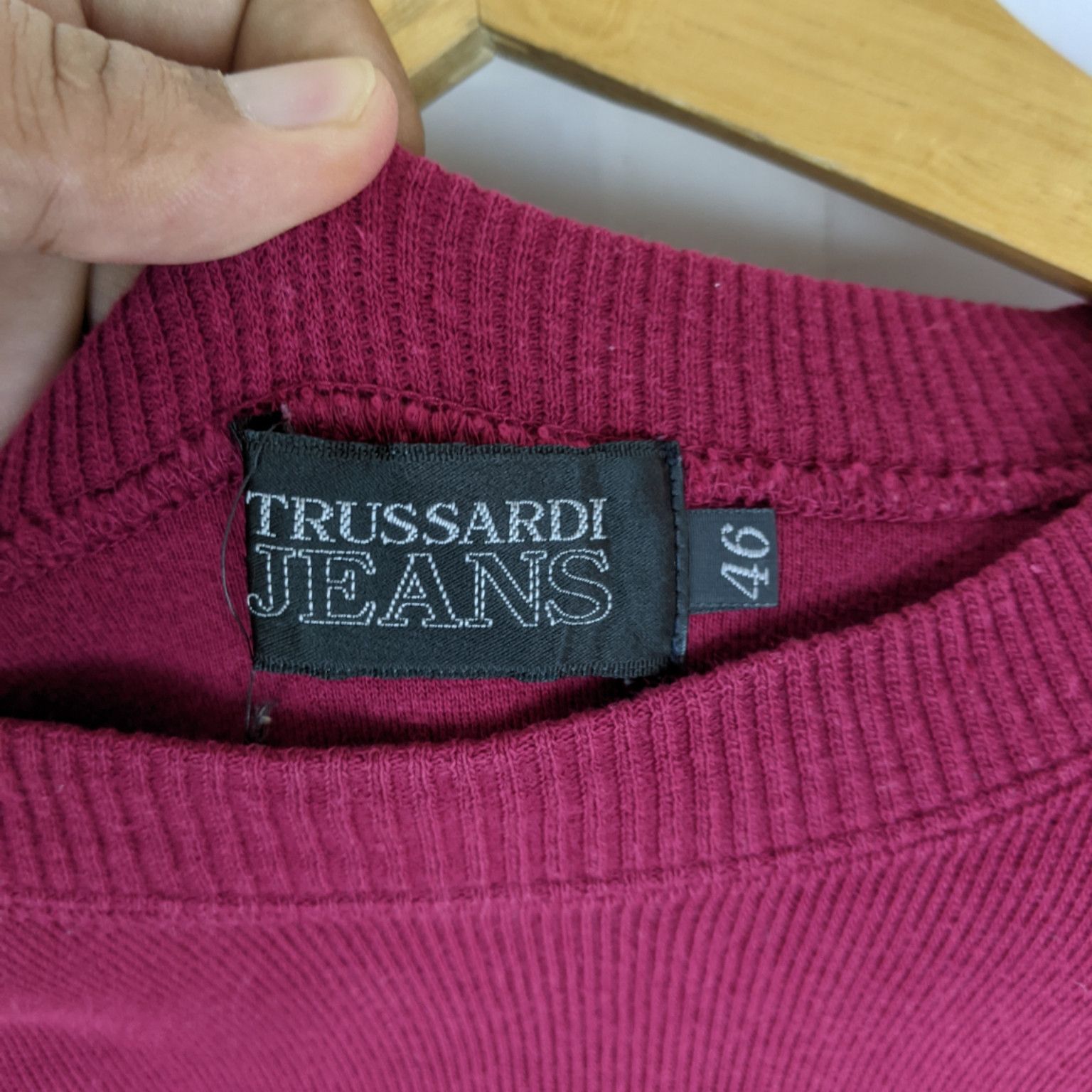 Trussardi TRUSSARDI Jeans Big Logo Embroidery Jumper Sweatshirt Size US M / EU 48-50 / 2 - 9 Thumbnail