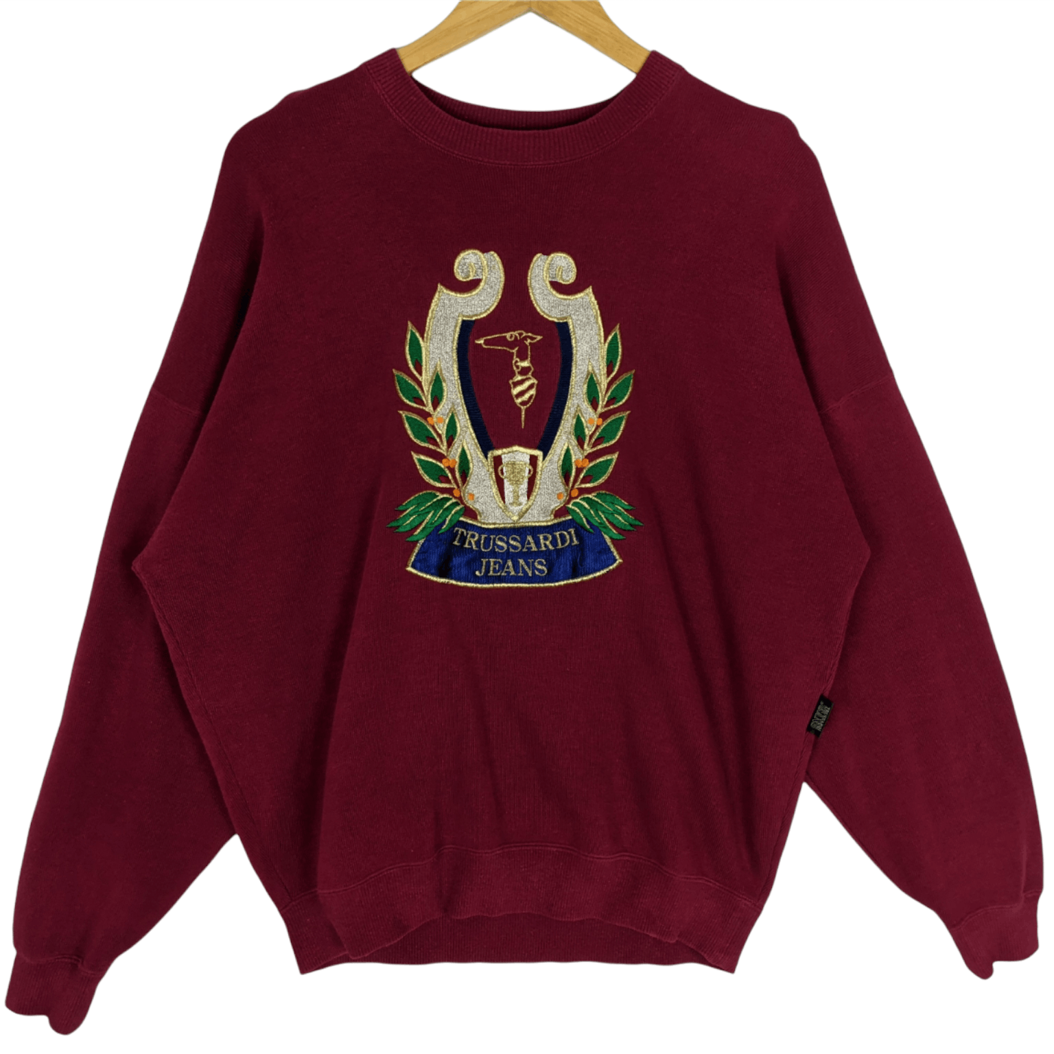 Trussardi TRUSSARDI Jeans Big Logo Embroidery Jumper Sweatshirt Size US M / EU 48-50 / 2 - 2 Thumbnail