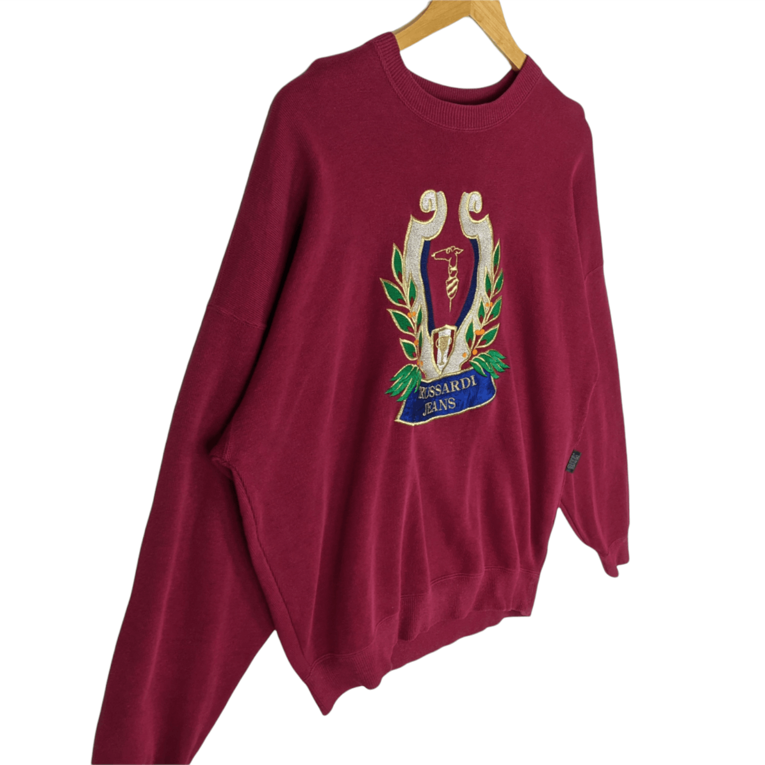 Trussardi TRUSSARDI Jeans Big Logo Embroidery Jumper Sweatshirt Size US M / EU 48-50 / 2 - 3 Thumbnail