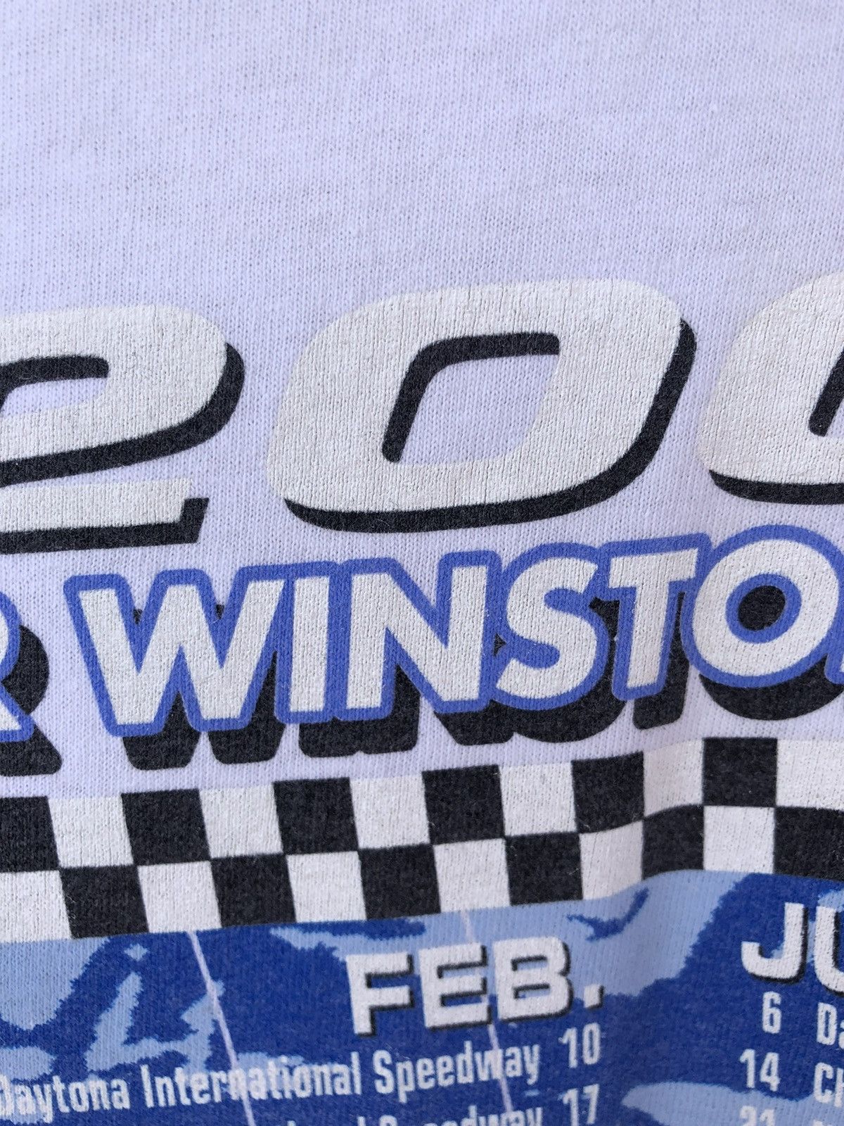 NASCAR Vintage 2002 NASCAR Winston Cup Series White Tee Size US L / EU 52-54 / 3 - 16 Thumbnail
