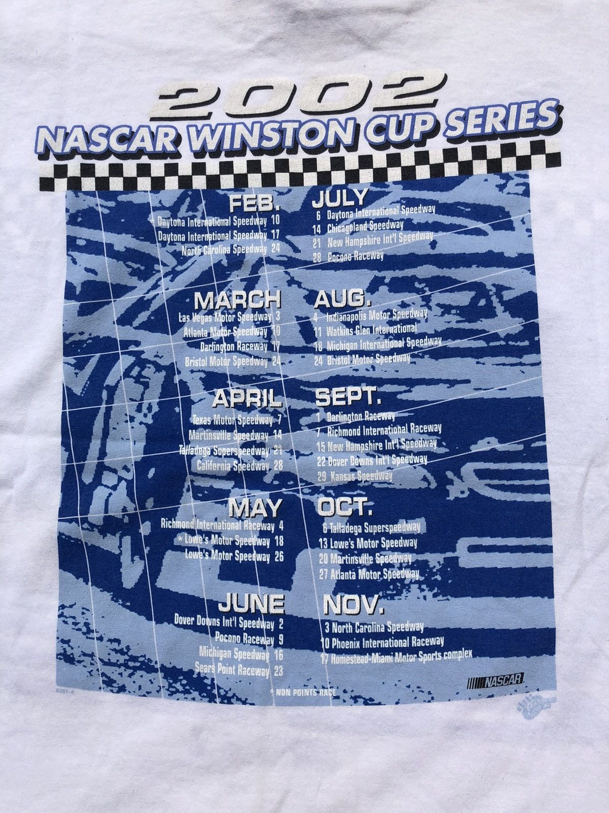 NASCAR Vintage 2002 NASCAR Winston Cup Series White Tee Size US L / EU 52-54 / 3 - 14 Thumbnail