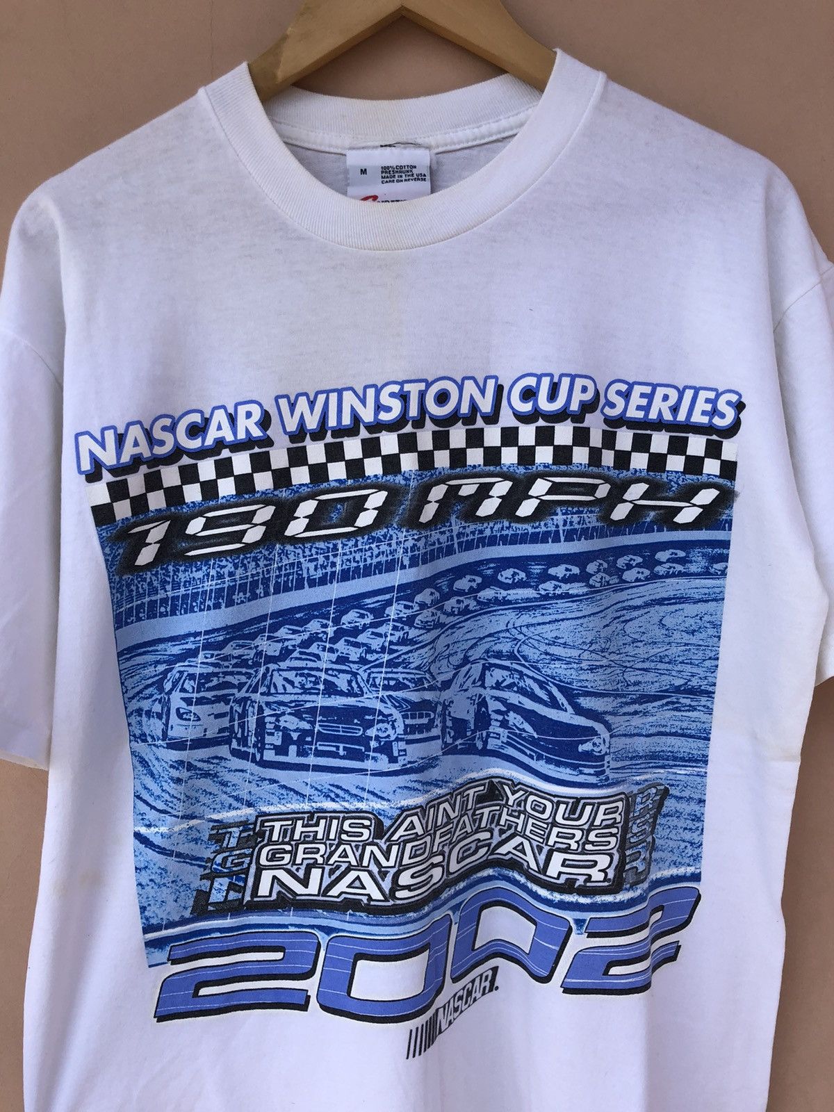 NASCAR Vintage 2002 NASCAR Winston Cup Series White Tee Size US L / EU 52-54 / 3 - 3 Thumbnail