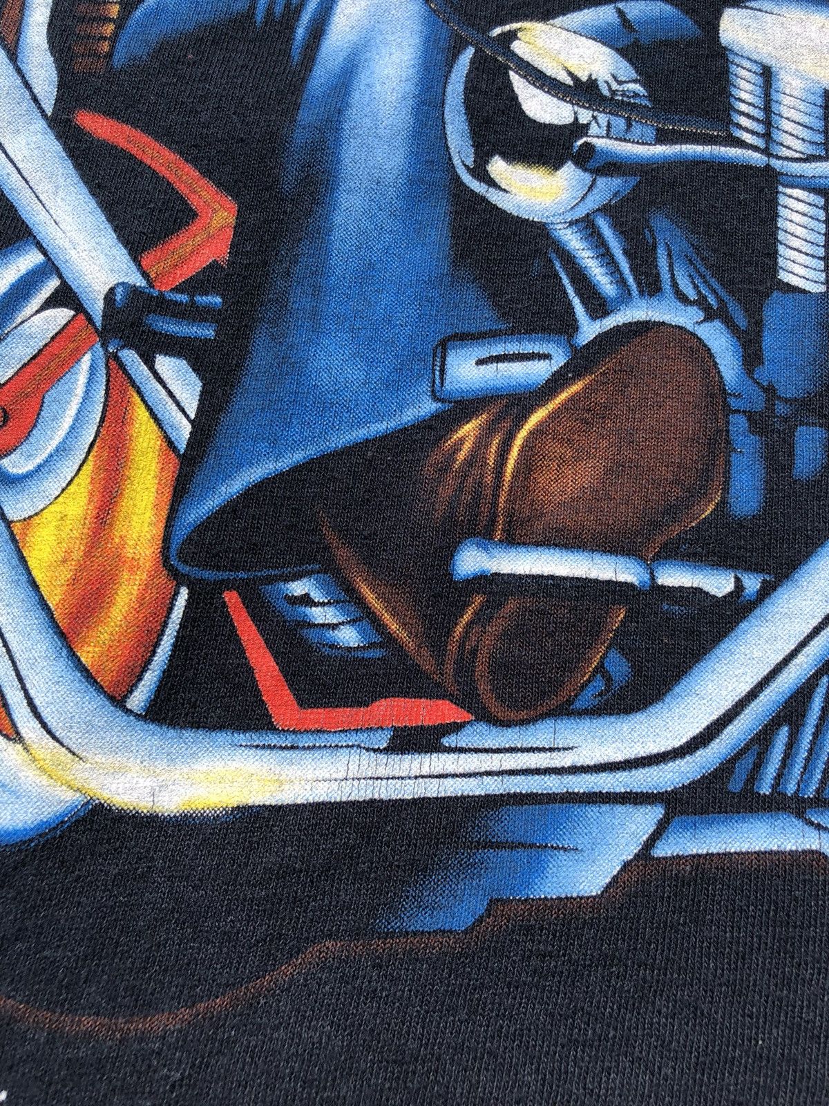 Harley Davidson Vintage 2000s Shadow of the Wings Tronseal Ltd Black Tee Size US L / EU 52-54 / 3 - 5 Thumbnail