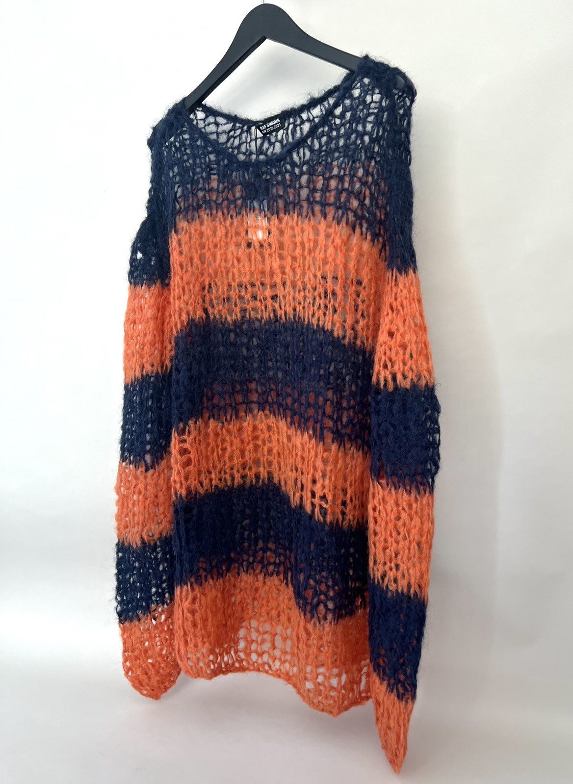 💥SUPER RARE 💥Raf Simons Mohair Stripe Punk Sweater