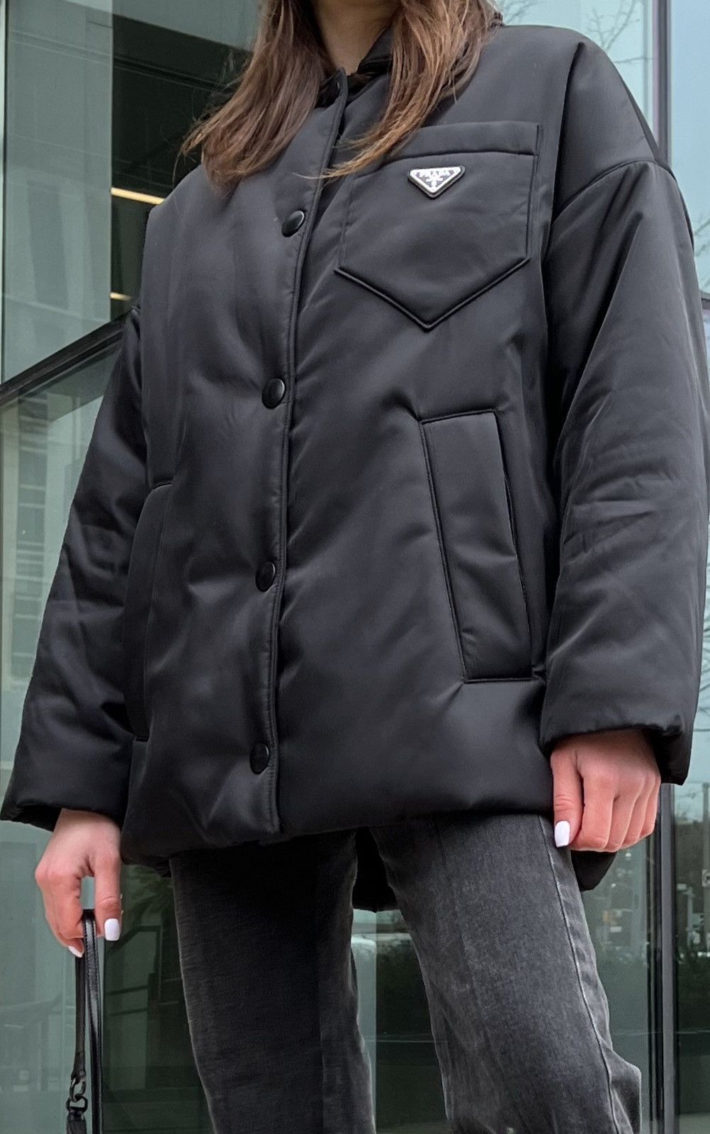 Prada 💥RARE💥 Prada Nylon Padded Jacket with triangle logo and bow Size US M / EU 48-50 / 2 - 11 Thumbnail