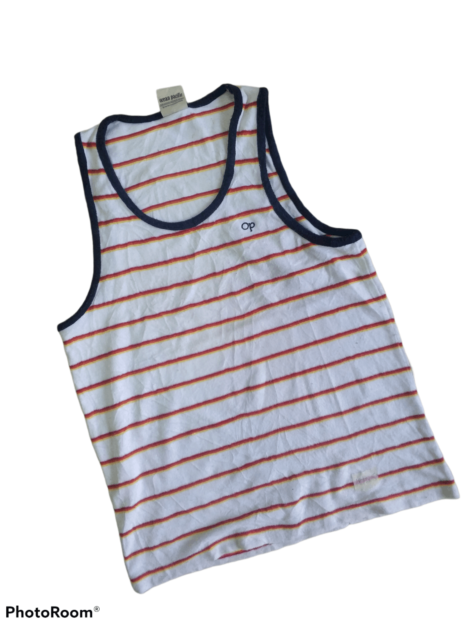 Ocean Pacific 🔥Vintage Ocean Pacific Stripe Tank Top Size US S / EU 44-46 / 1 - 1 Thumbnail