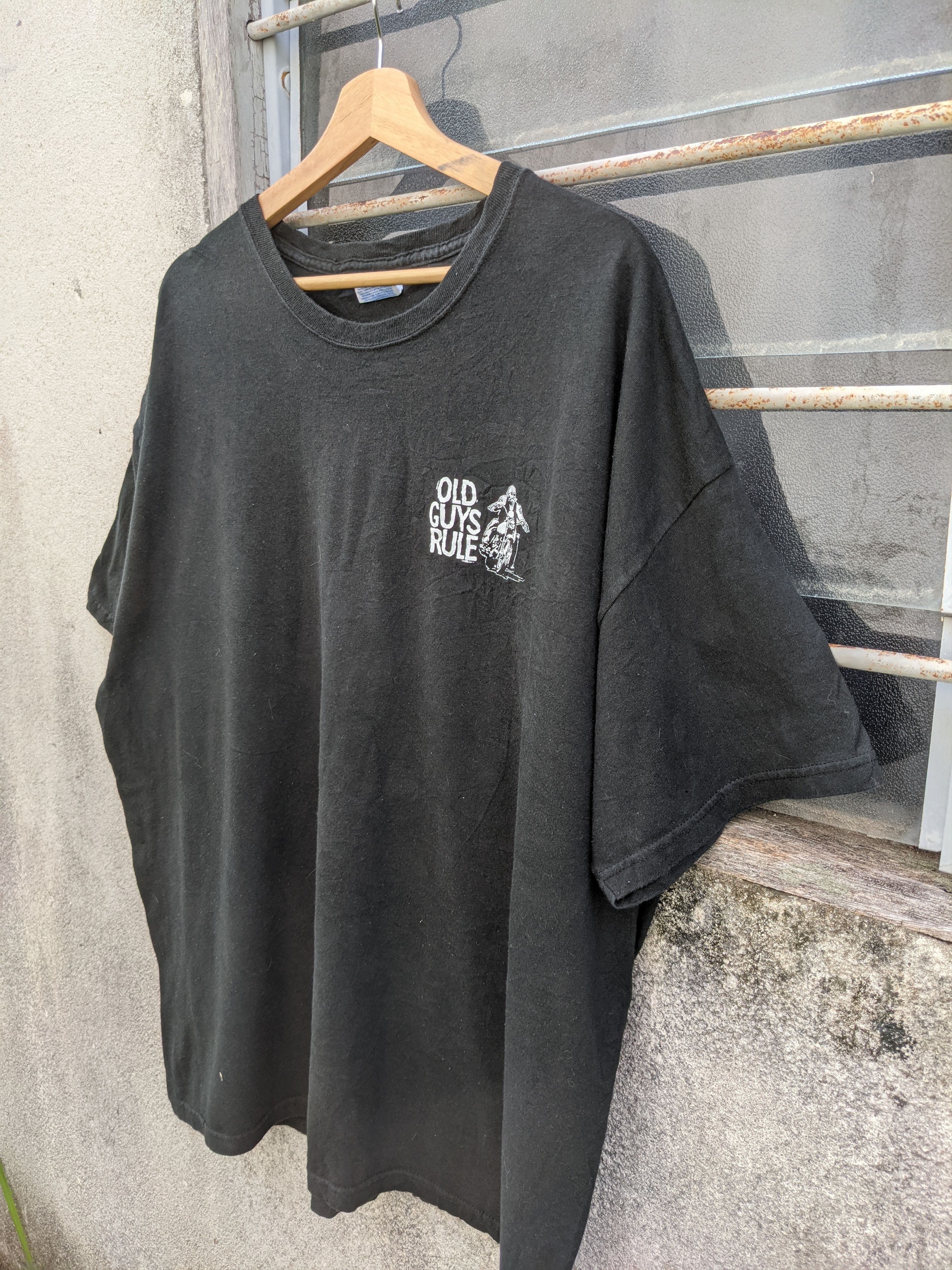 Hanes × Vintage ⚡️Rare⚡️ Vintage Y2K Hanes Old Guys Rule Biker tshirt Size US XXL / EU 58 / 5 - 4 Thumbnail