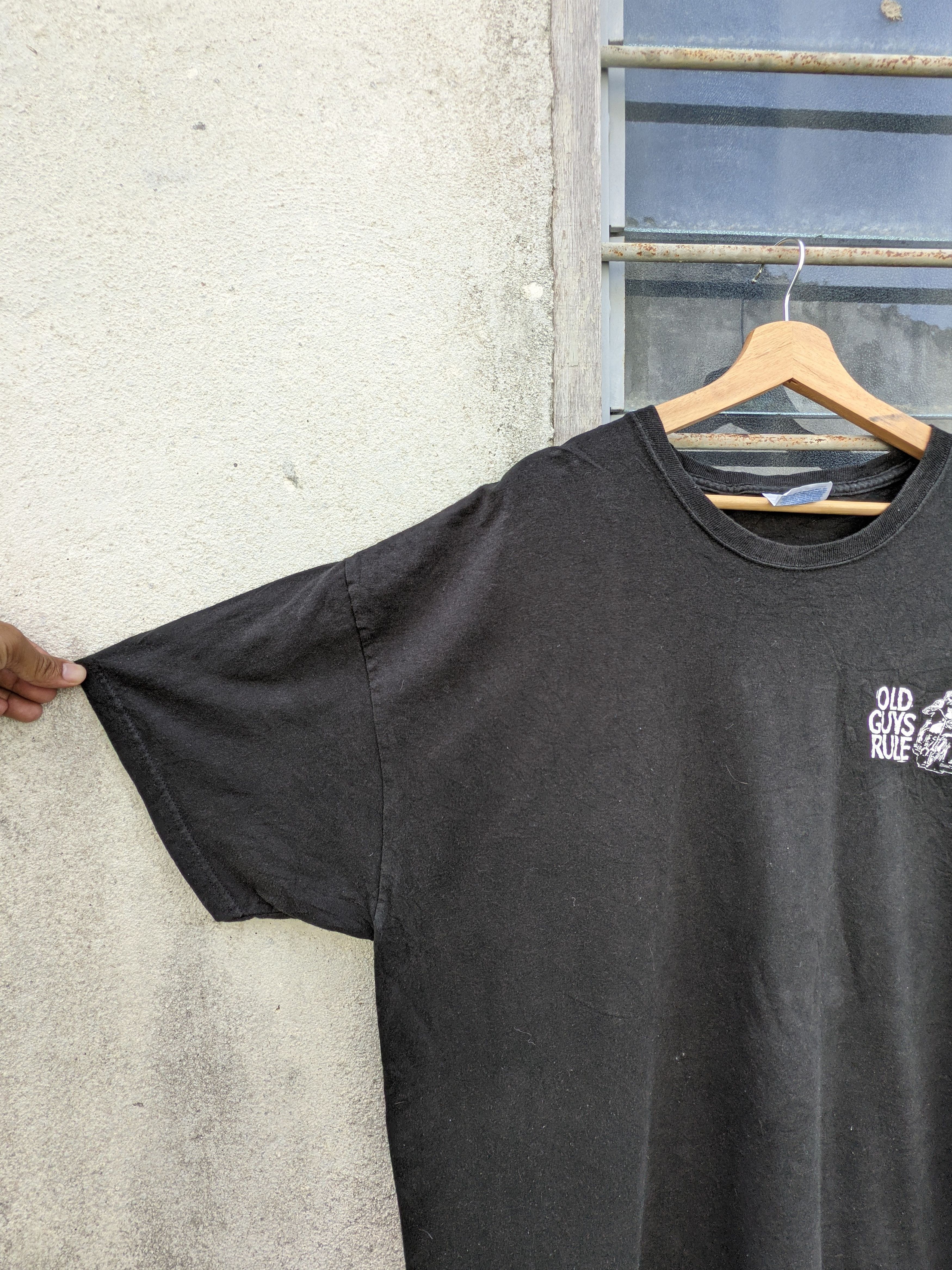 Hanes × Vintage ⚡️Rare⚡️ Vintage Y2K Hanes Old Guys Rule Biker tshirt Size US XXL / EU 58 / 5 - 5 Thumbnail