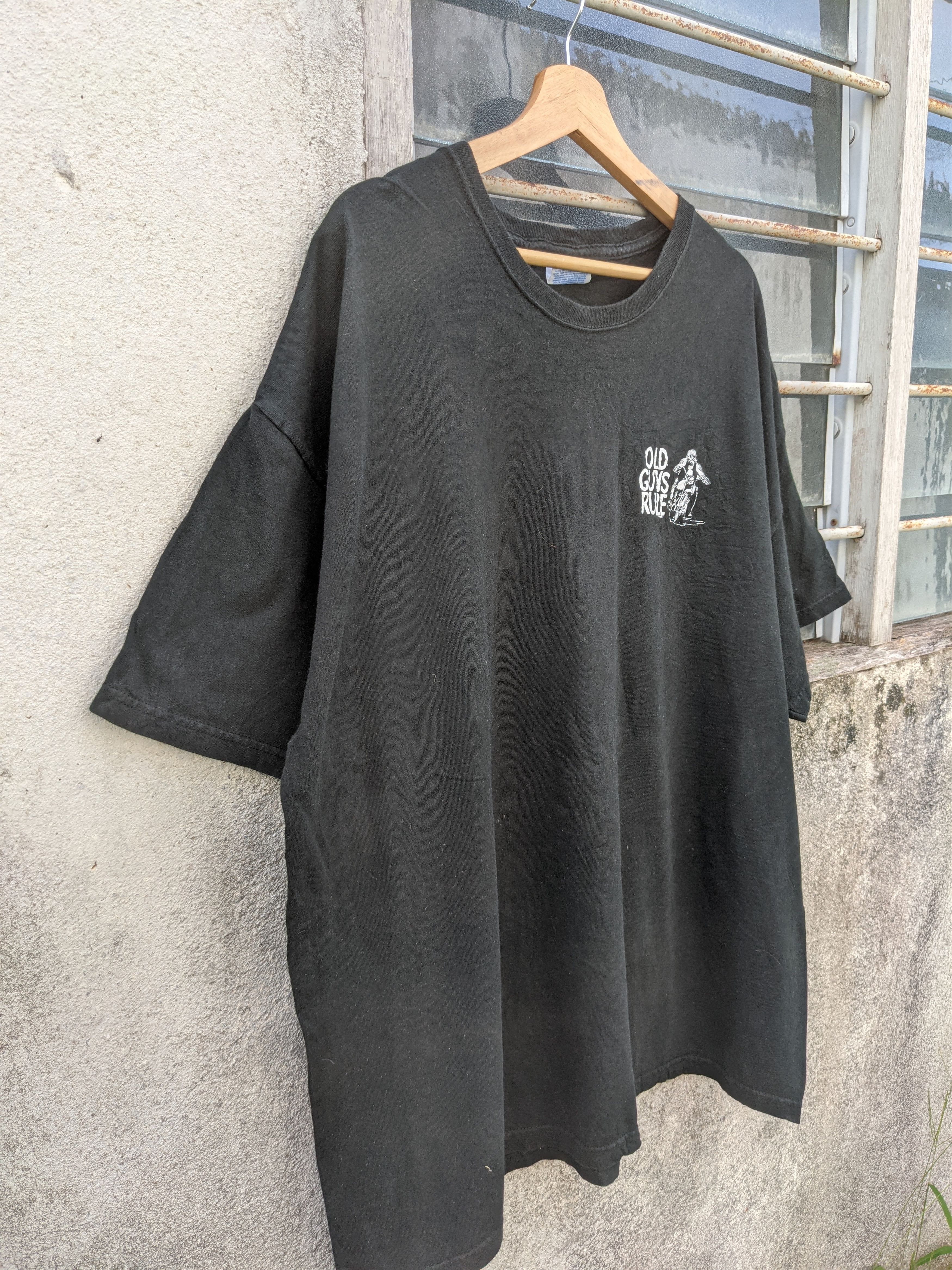 Hanes × Vintage ⚡️Rare⚡️ Vintage Y2K Hanes Old Guys Rule Biker tshirt Size US XXL / EU 58 / 5 - 3 Thumbnail