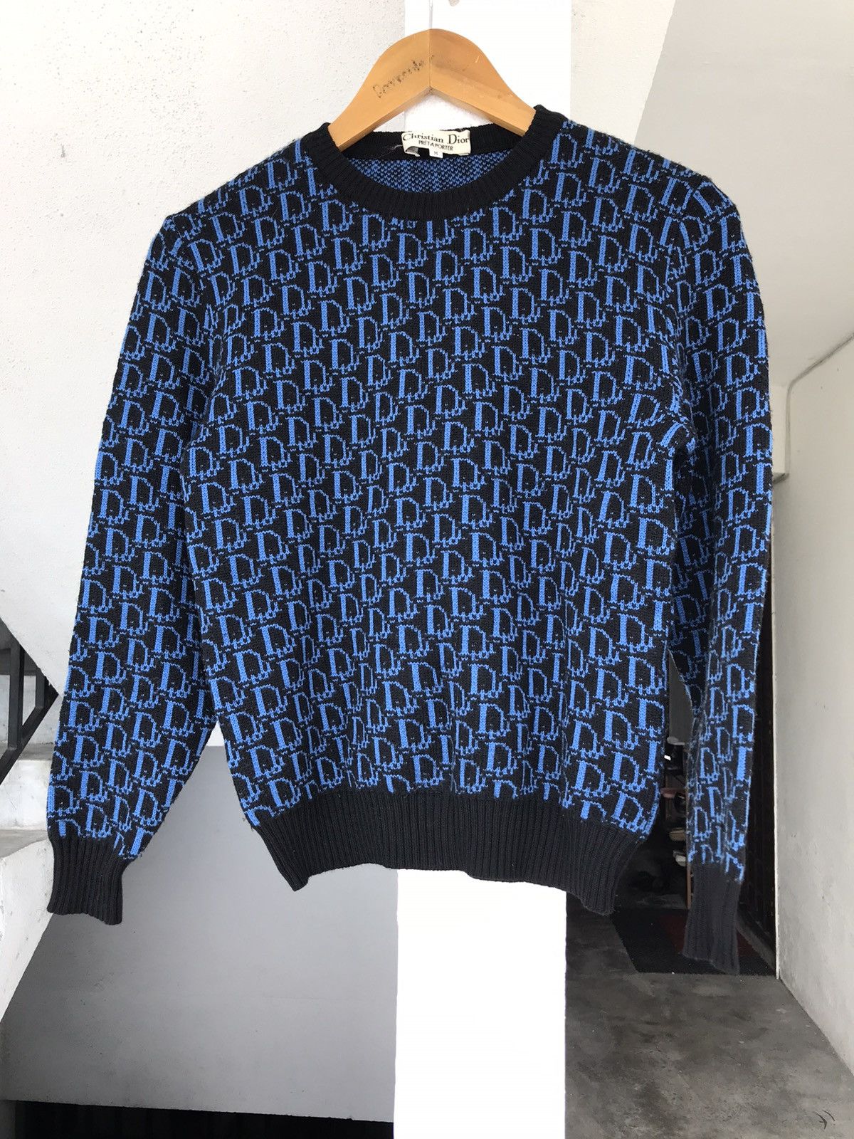 Christian Dior Monsieur × Dior 80s Christian Dior Monogram Knit Sweater Size US S / EU 44-46 / 1 - 6 Thumbnail