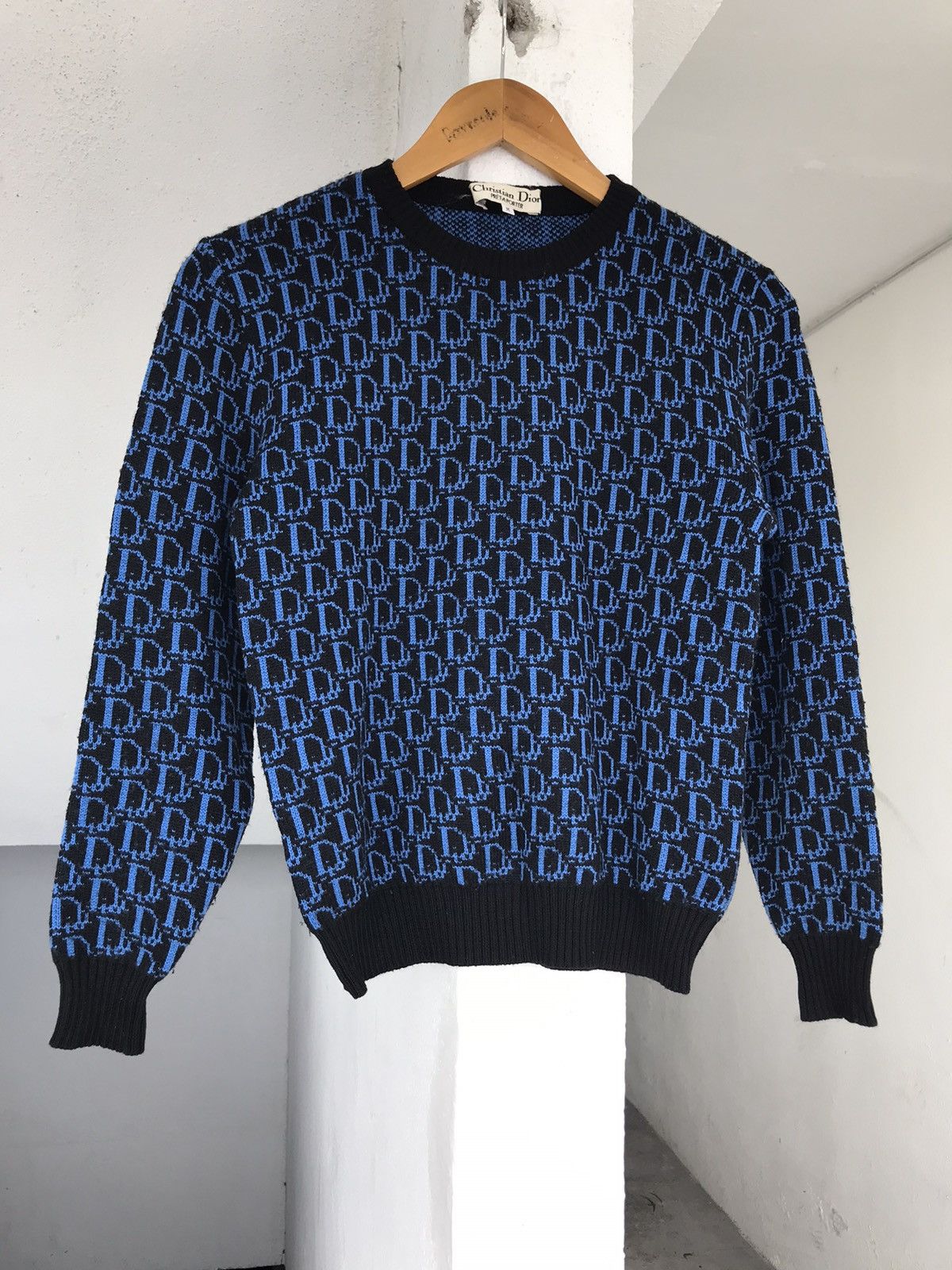 Christian Dior Monsieur × Dior 80s Christian Dior Monogram Knit Sweater Size US S / EU 44-46 / 1 - 5 Thumbnail