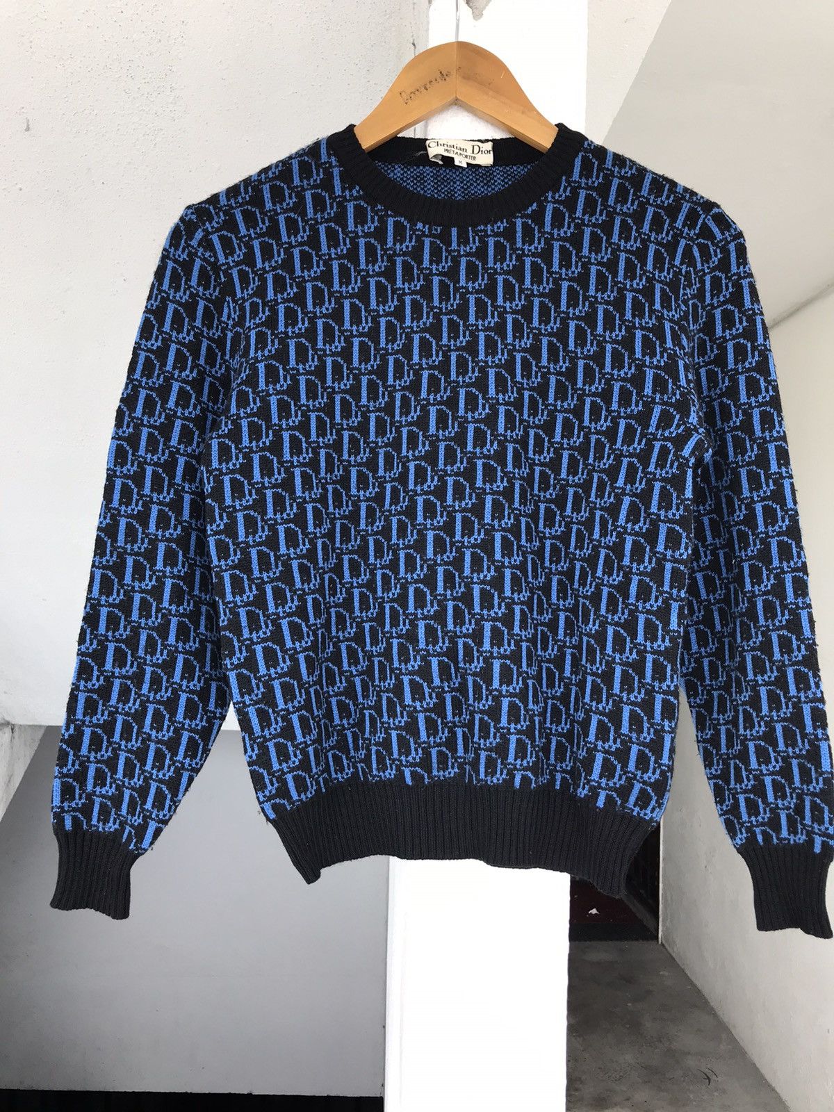 Christian Dior Monsieur × Dior 80s Christian Dior Monogram Knit Sweater Size US S / EU 44-46 / 1 - 4 Thumbnail