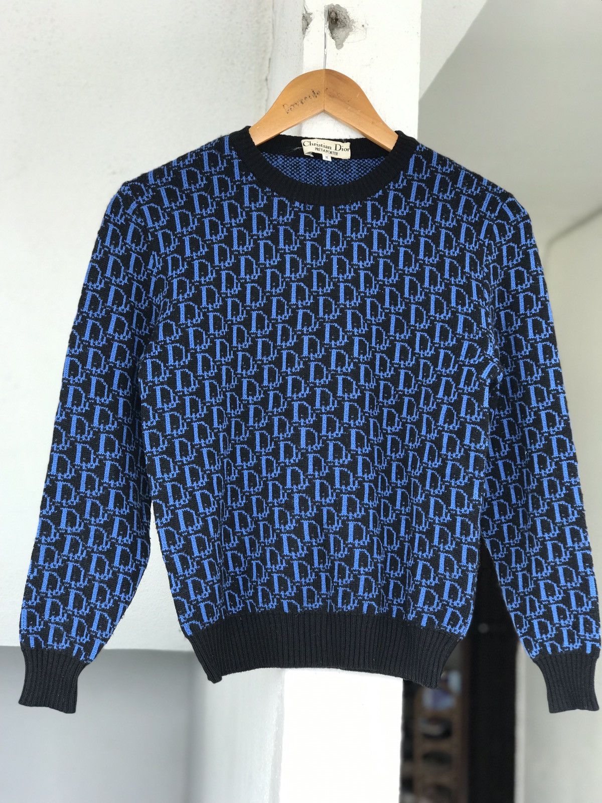 Christian Dior Monsieur × Dior 80s Christian Dior Monogram Knit Sweater Size US S / EU 44-46 / 1 - 2 Thumbnail