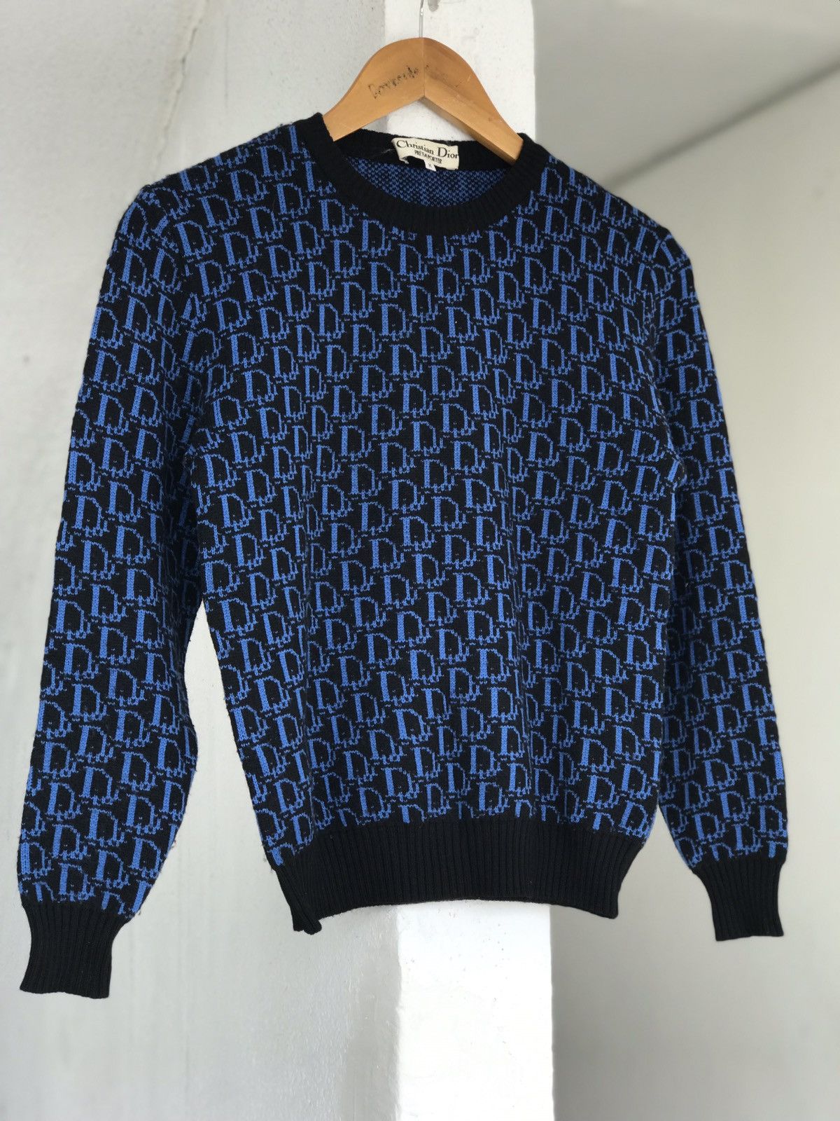 Christian Dior Monsieur × Dior 80s Christian Dior Monogram Knit Sweater Size US S / EU 44-46 / 1 - 3 Thumbnail