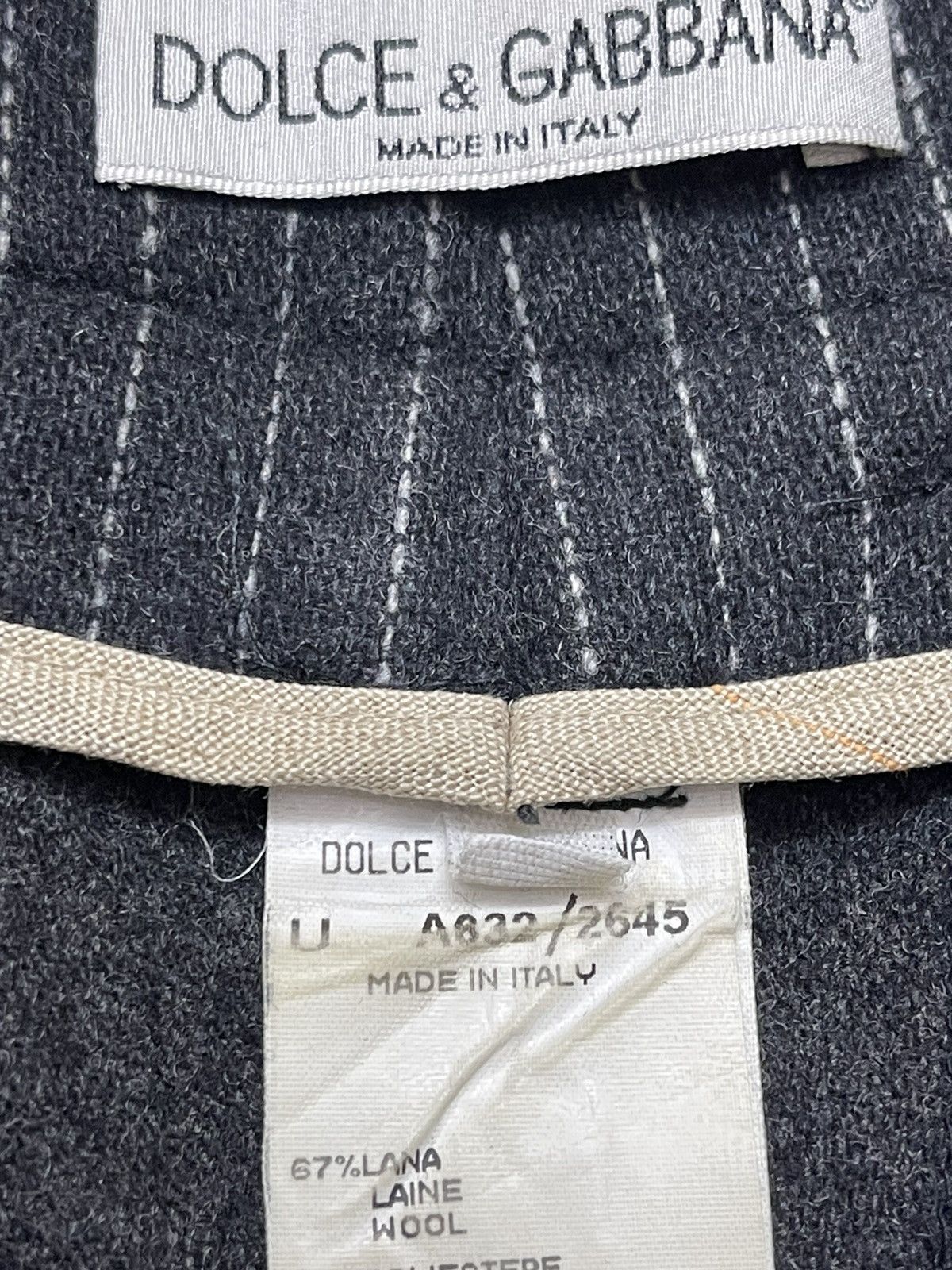 Dolce & Gabbana A832 / 2645 - Wide Leg Wool Baggy Pants Size US 33 - 6 Thumbnail
