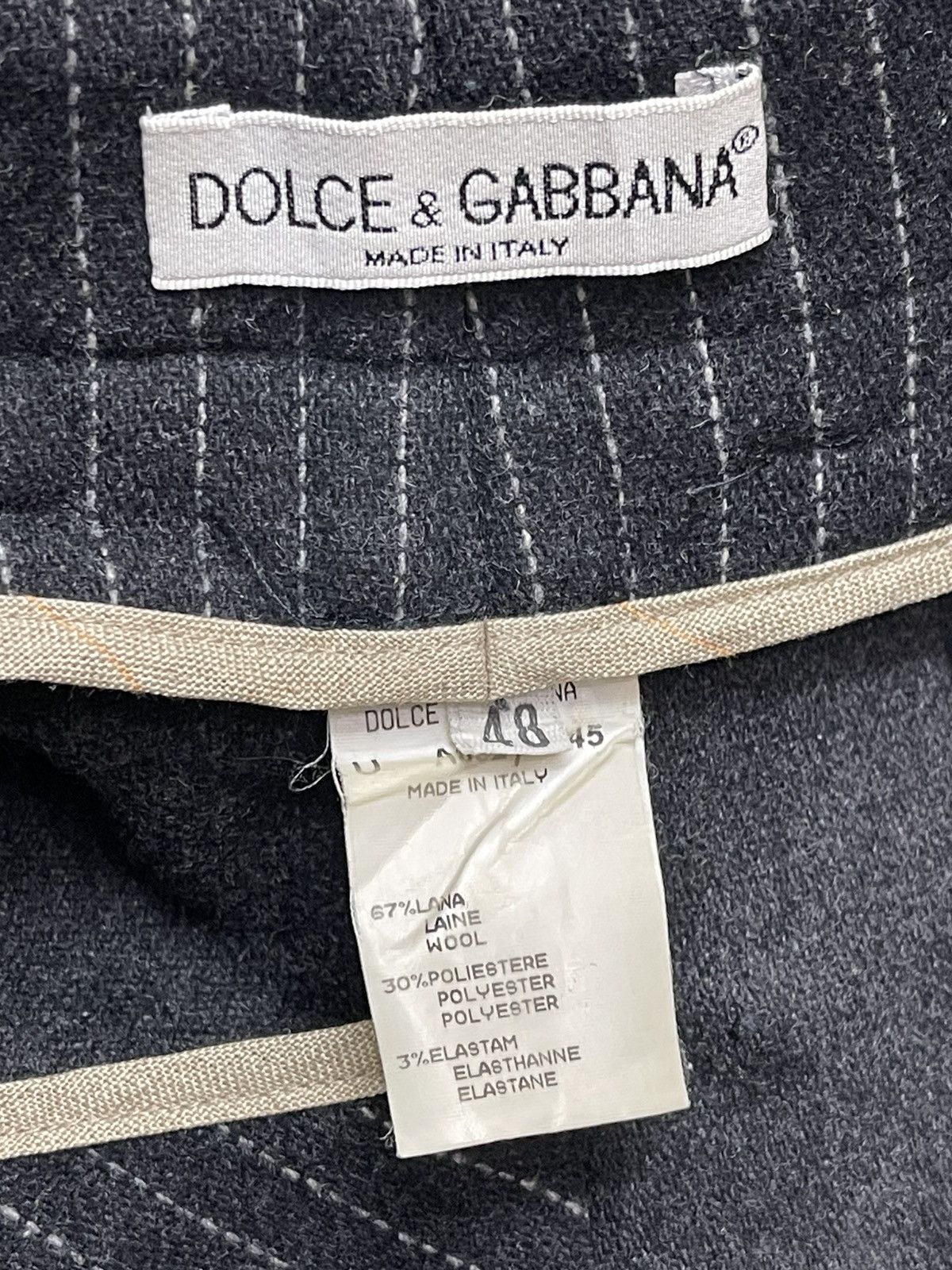Dolce & Gabbana A832 / 2645 - Wide Leg Wool Baggy Pants Size US 33 - 5 Thumbnail