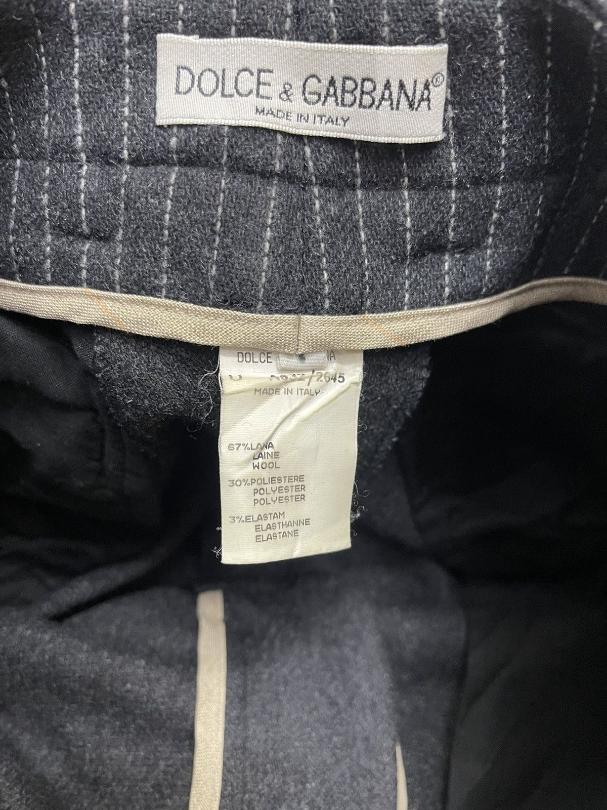 Dolce & Gabbana A832 / 2645 - Wide Leg Wool Baggy Pants Size US 33 - 9 Thumbnail