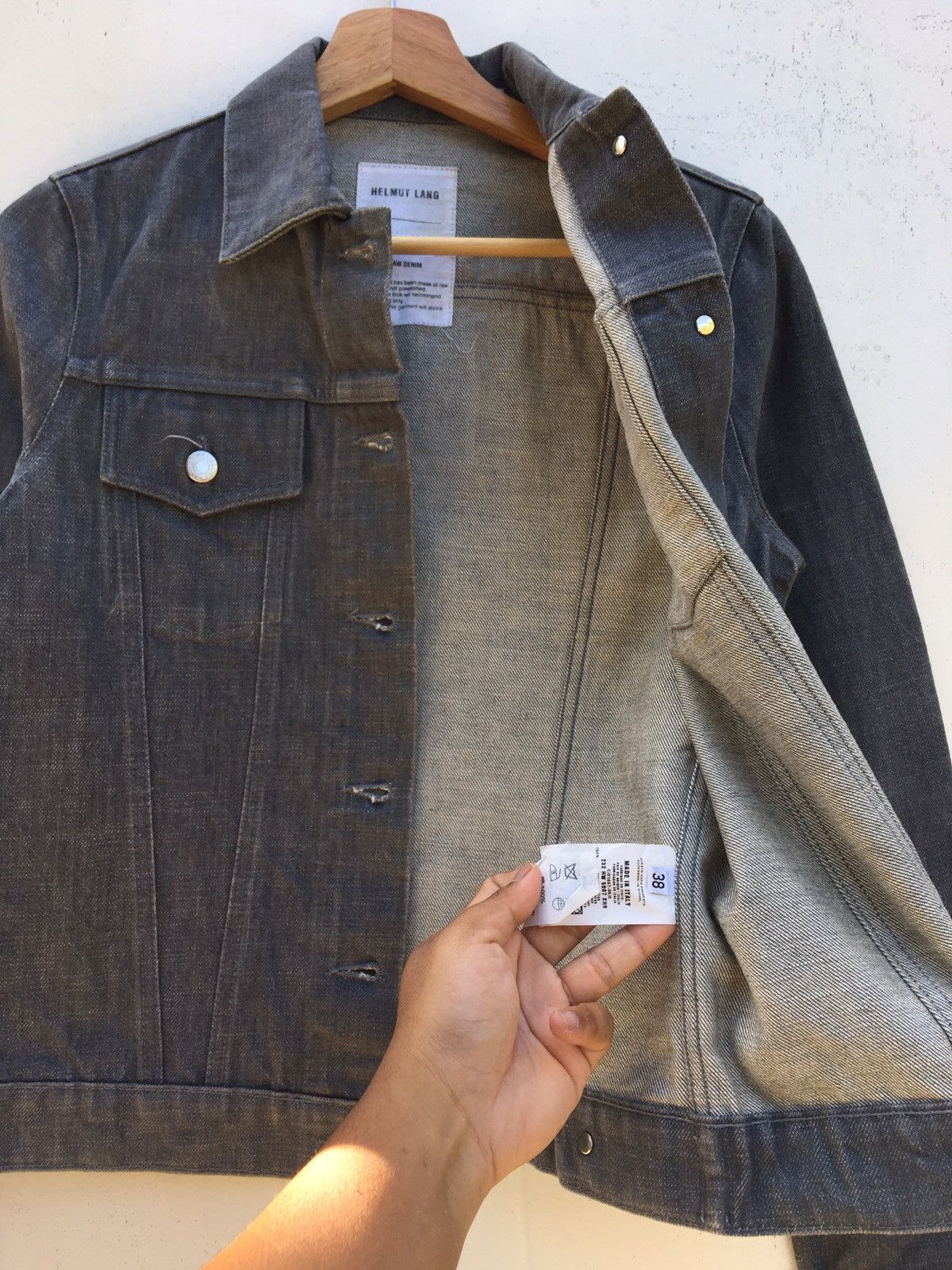 Helmut Lang Vtg Helmut Lang Denim Jacket Jean Trucker Double Pockets Size US S / EU 44-46 / 1 - 8 Thumbnail