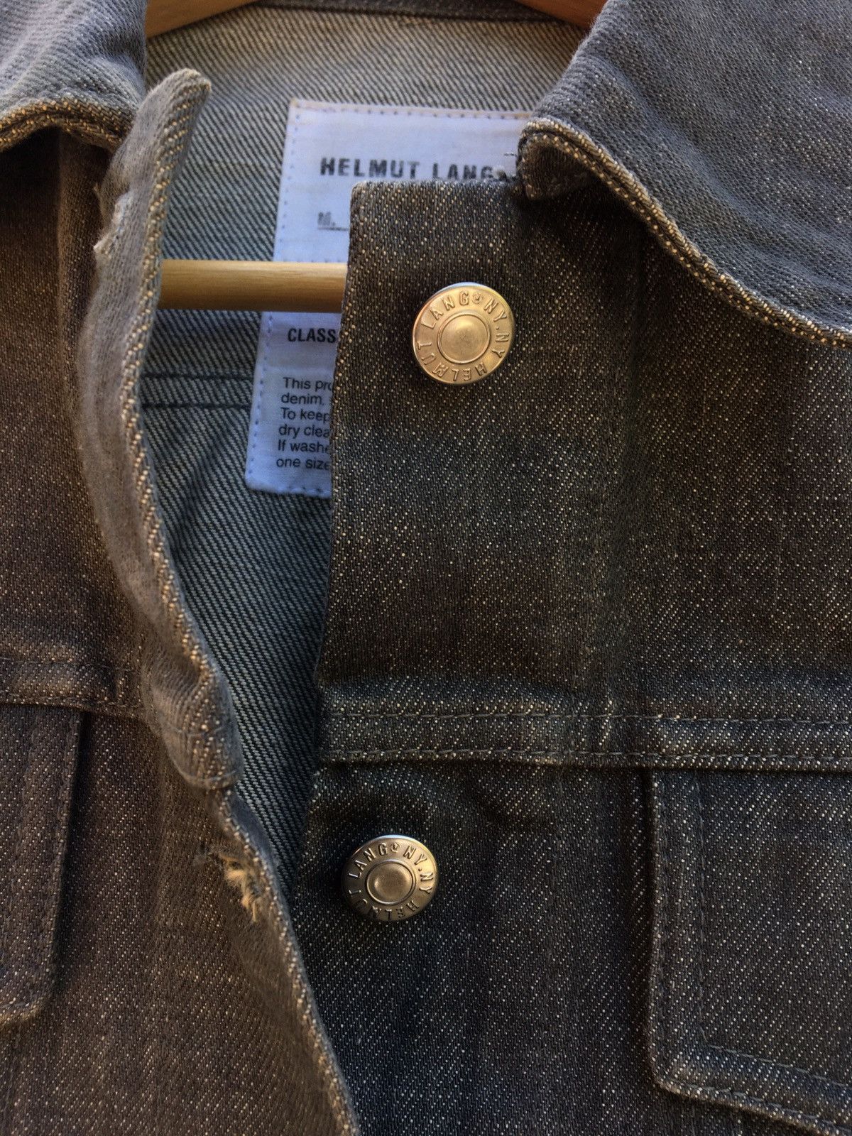 Helmut Lang Vtg Helmut Lang Denim Jacket Jean Trucker Double Pockets Size US S / EU 44-46 / 1 - 7 Thumbnail