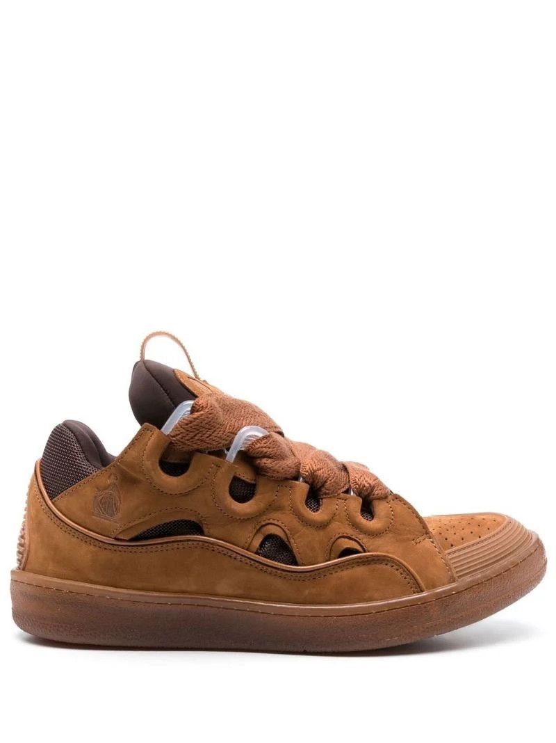 Brown Curb Low-Top Sneakers