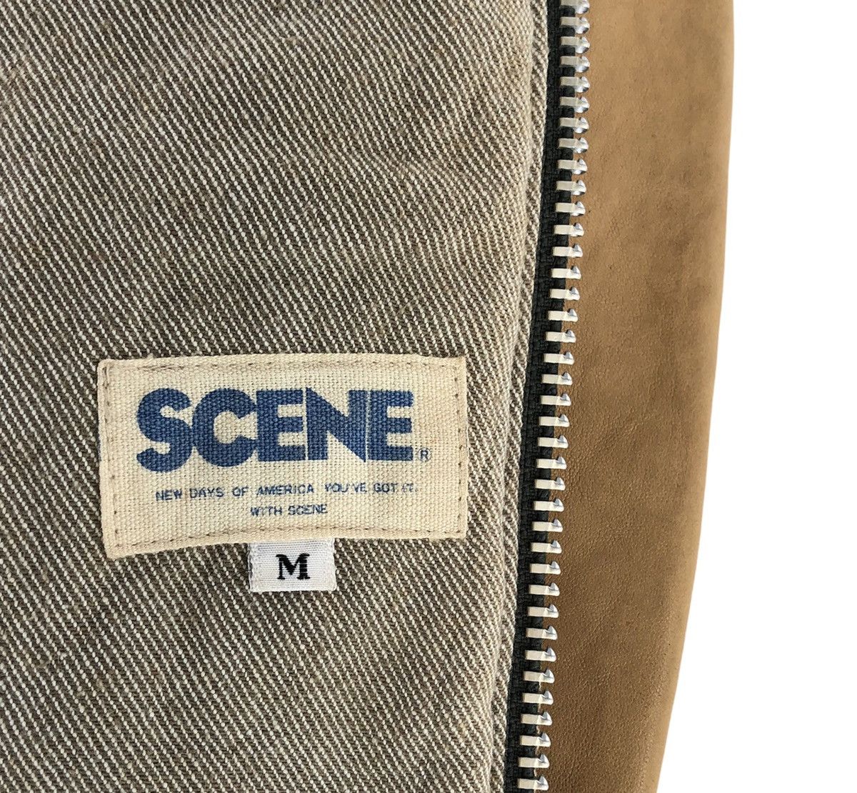 Vintage 🔥Vintage Scene Army/Navy Letterman Jacket Cowhide Leather Size US M / EU 48-50 / 2 - 14 Thumbnail