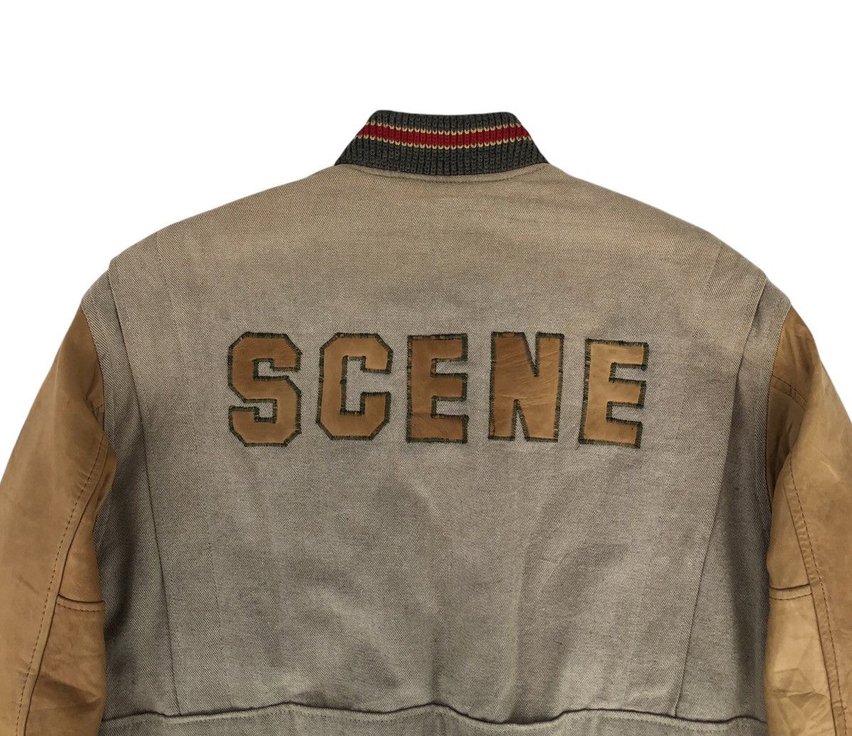 Vintage 🔥Vintage Scene Army/Navy Letterman Jacket Cowhide Leather Size US M / EU 48-50 / 2 - 5 Thumbnail