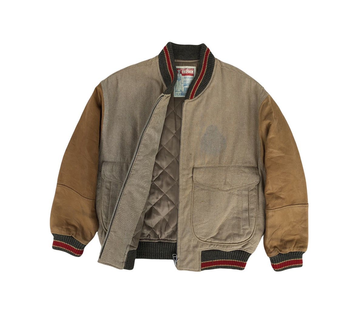 Vintage 🔥Vintage Scene Army/Navy Letterman Jacket Cowhide Leather Size US M / EU 48-50 / 2 - 11 Thumbnail