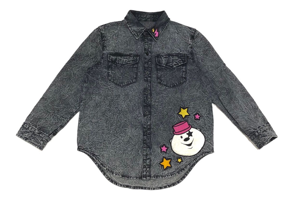 Other Acid Wash Design Denim Jean Long Sleeves For Women Size M / US 6-8 / IT 42-44 - 3 Thumbnail