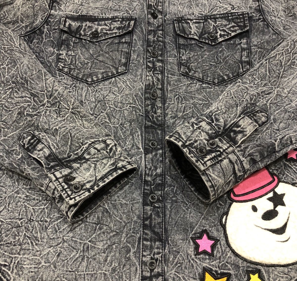 Other Acid Wash Design Denim Jean Long Sleeves For Women Size M / US 6-8 / IT 42-44 - 6 Thumbnail