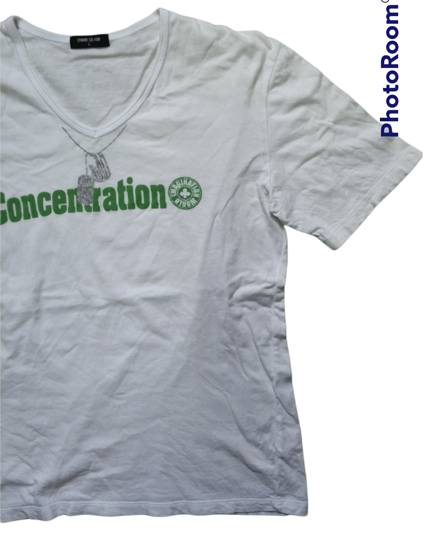 Comme Ca Ism 🔥White Comme Ca Ism Concentration V Neck Tees Size US M / EU 48-50 / 2 - 2 Thumbnail