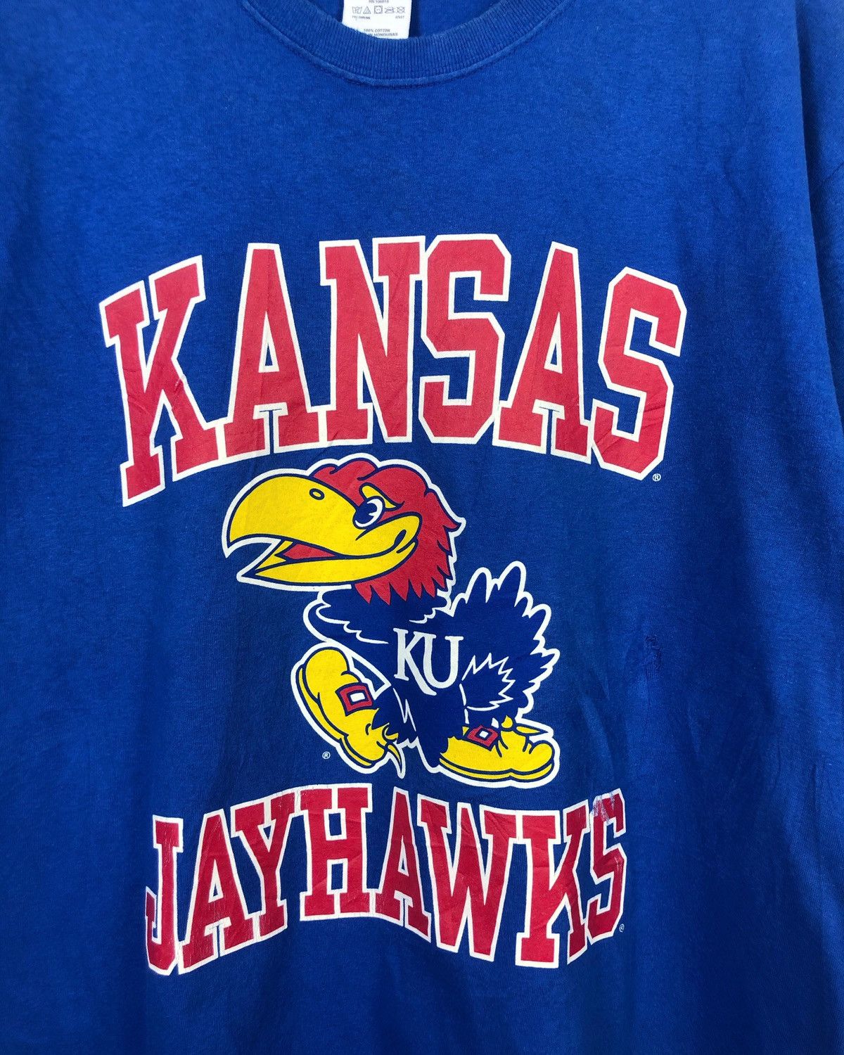 NCAA Rare Vintage KU Kansas Jayhawks Tee Size US L / EU 52-54 / 3 - 3 Thumbnail