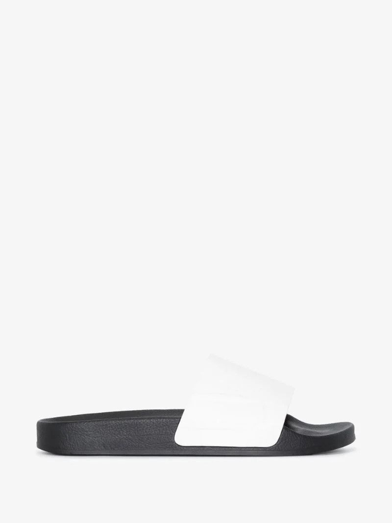White Humberto Suede Slides