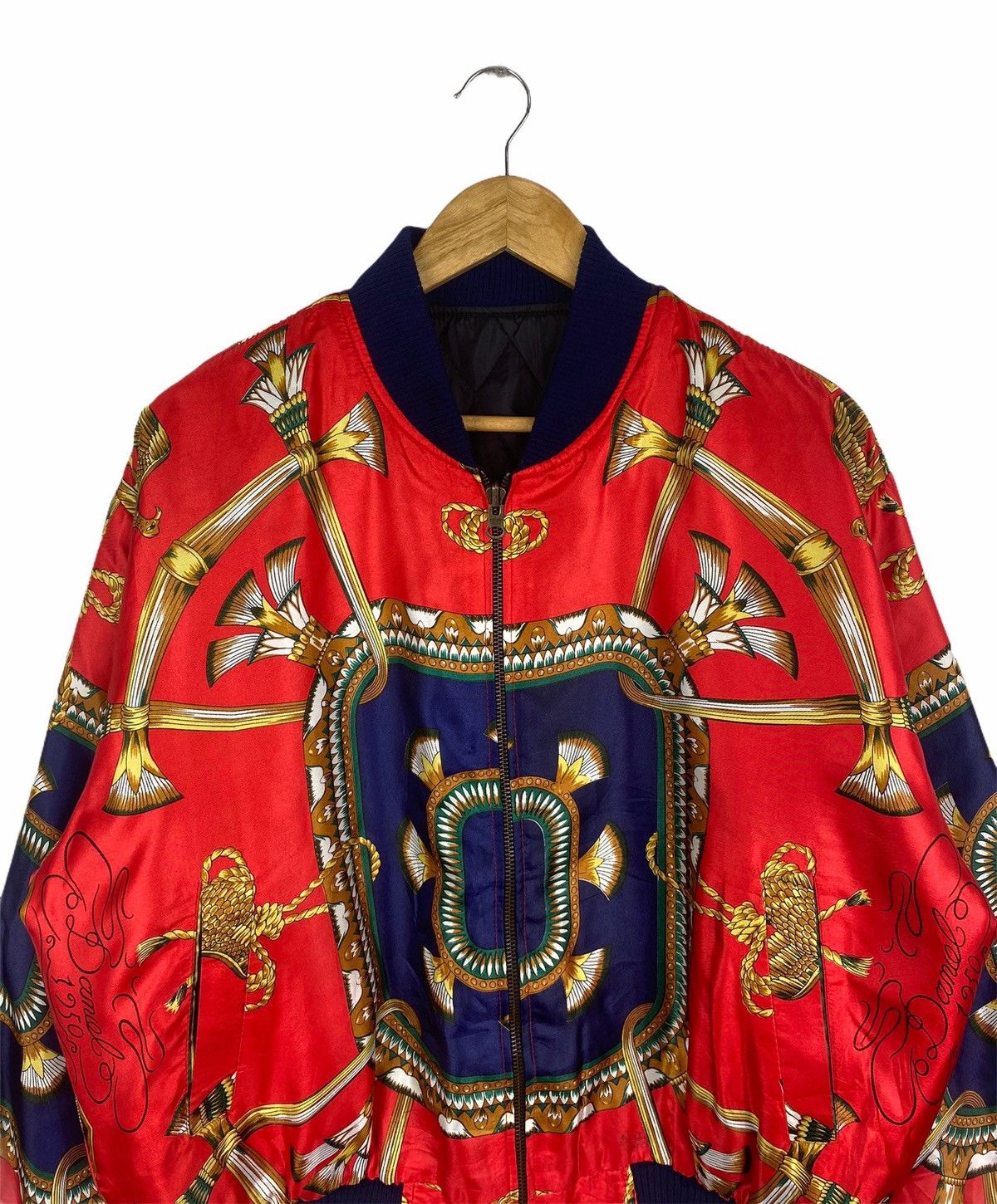 Vintage Vintage BAROQUE CHAIN Italian Design Zipper Sweater Jacket Size US L / EU 52-54 / 3 - 4 Thumbnail