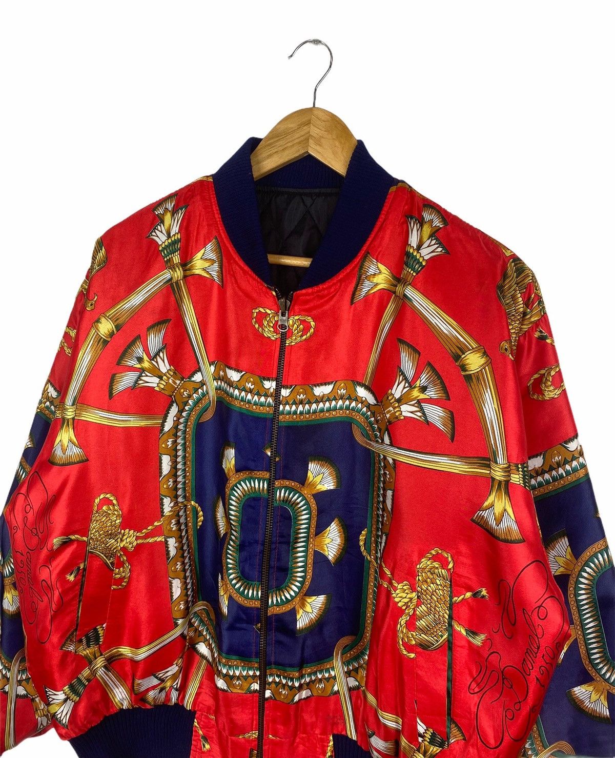 Vintage Vintage BAROQUE CHAIN Italian Design Zipper Sweater Jacket Size US L / EU 52-54 / 3 - 5 Thumbnail