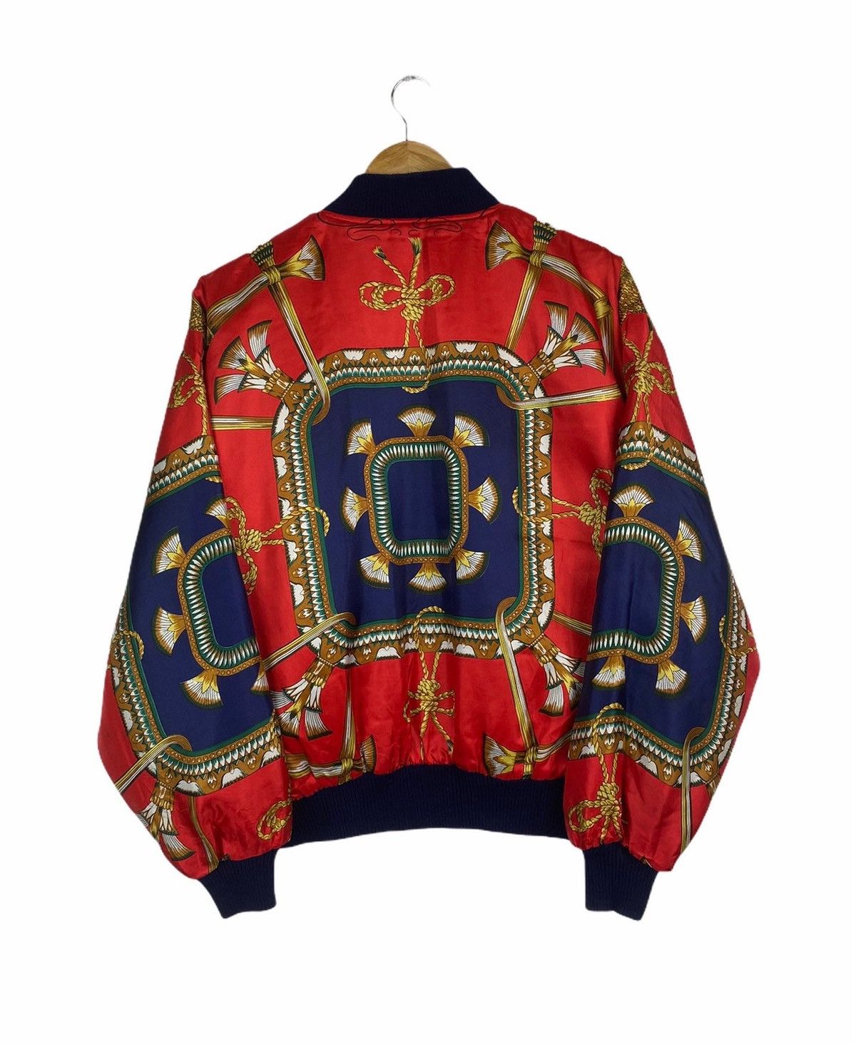 Vintage Vintage BAROQUE CHAIN Italian Design Zipper Sweater Jacket Size US L / EU 52-54 / 3 - 3 Thumbnail