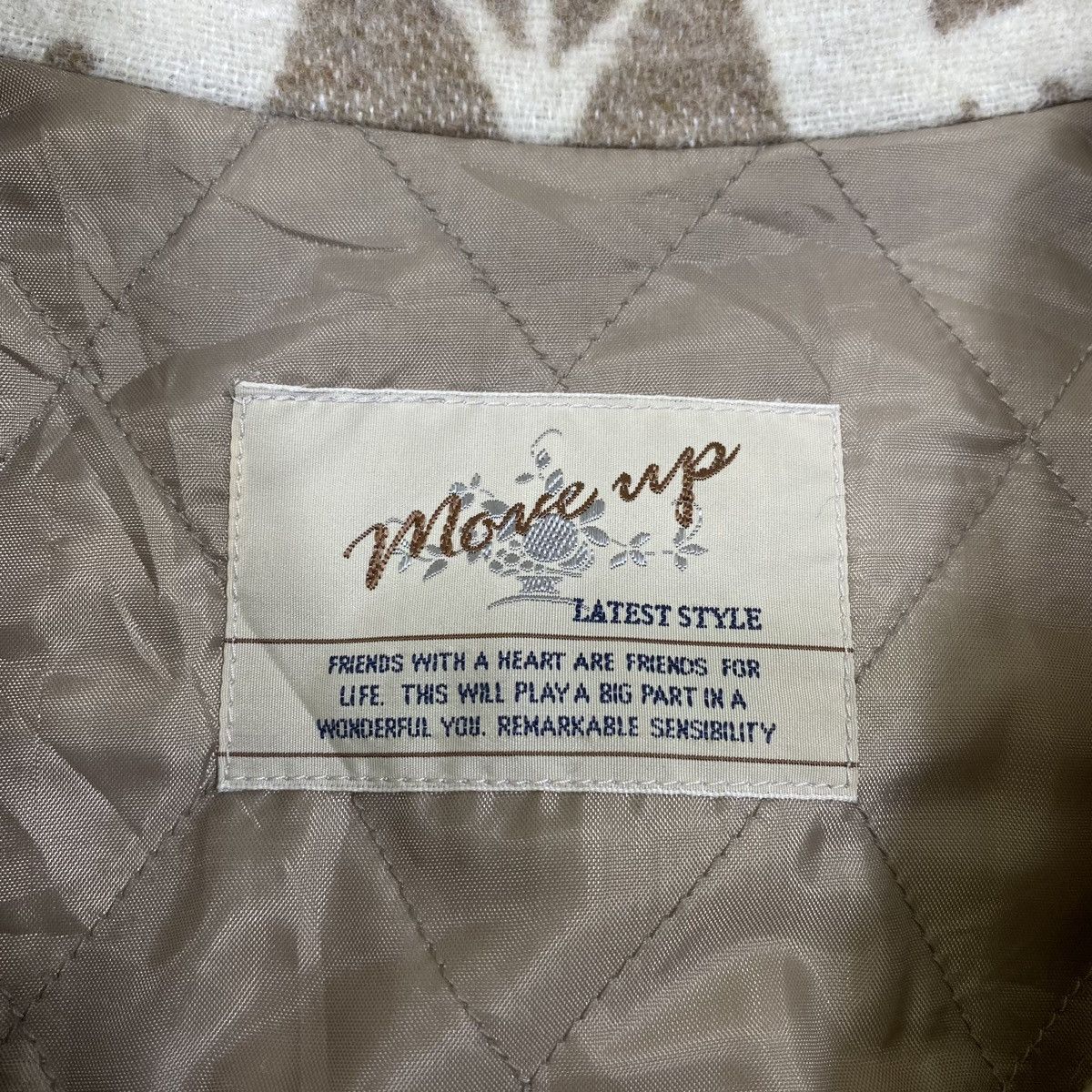 Japanese Brand × Vintage Vintage MORE UP Aztec Animal Design Wool Coat Jacket Size US S / EU 44-46 / 1 - 6 Thumbnail