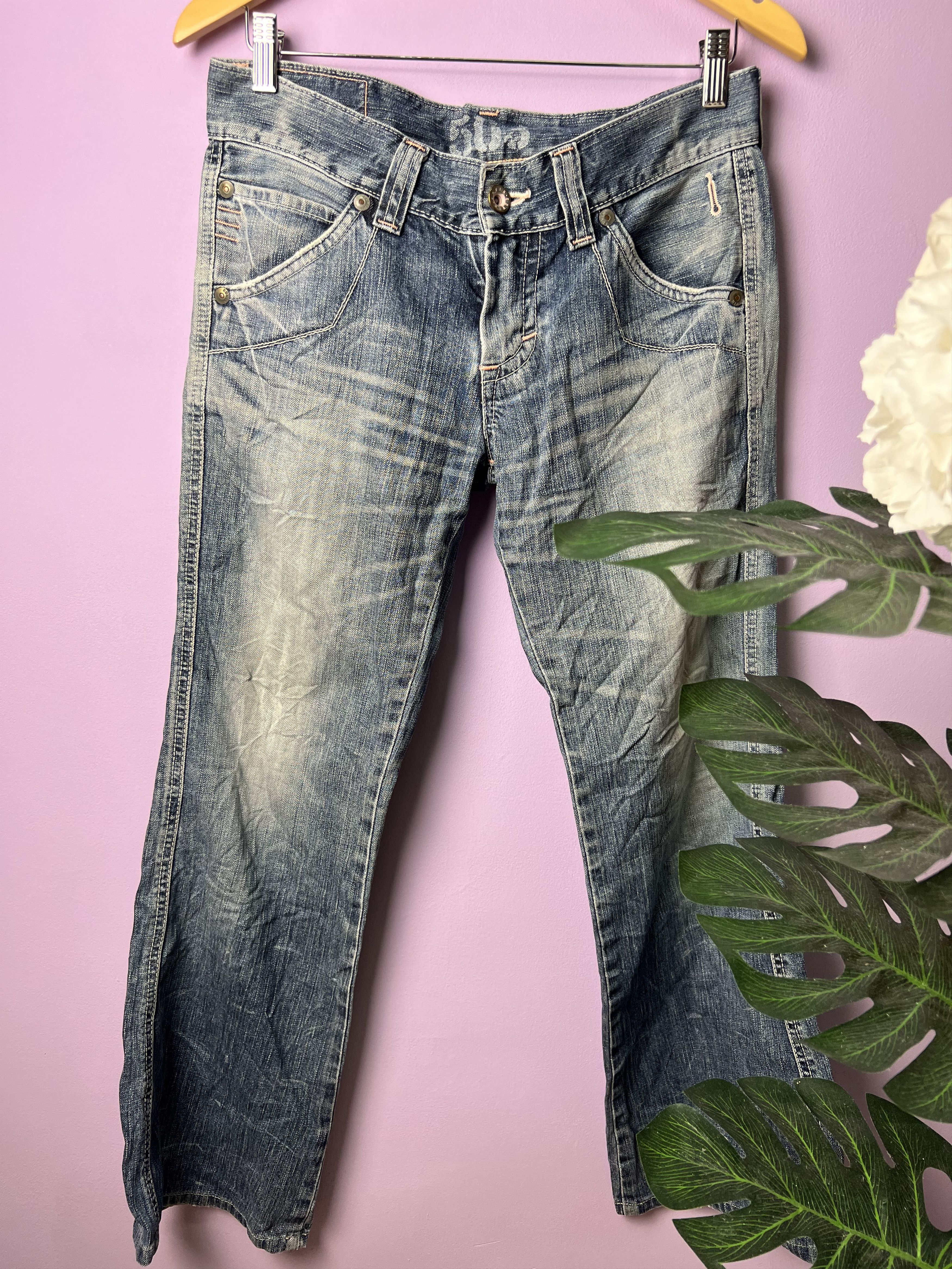 Edwin 🔥Vintage Edwin 503 Blue Trip Distressed Denim Size US 32 / EU 48 - 2 Thumbnail