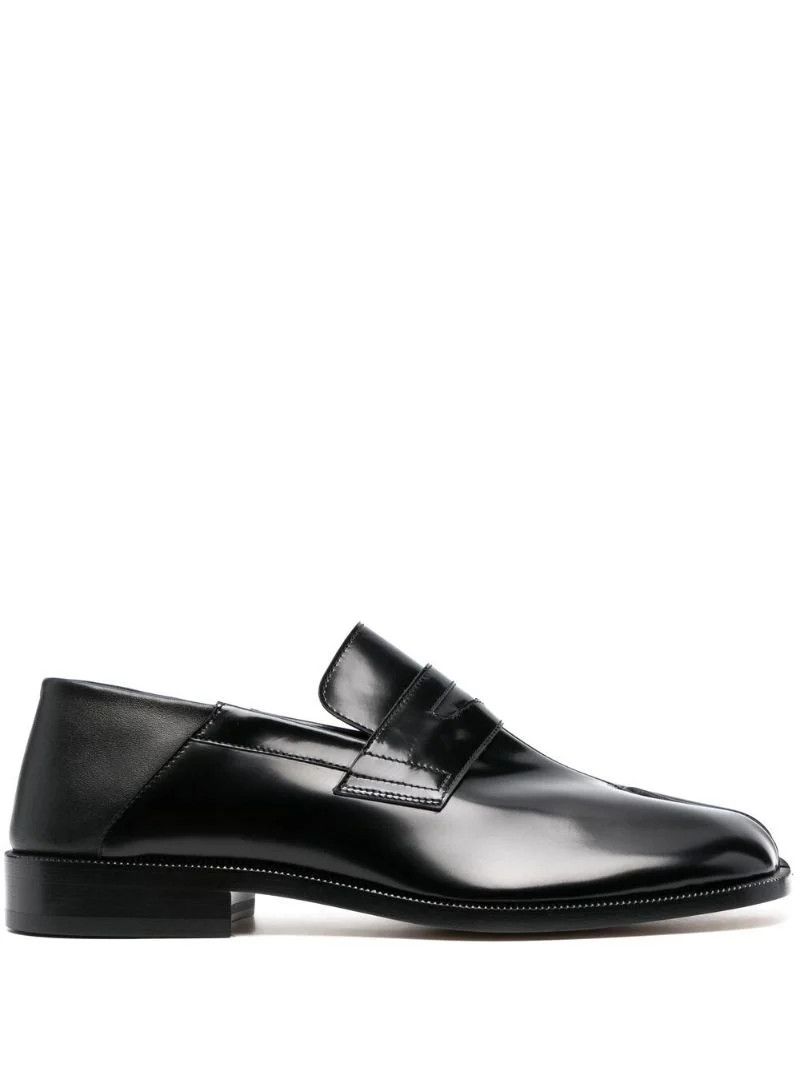 Black Tabi Leather Loafer
