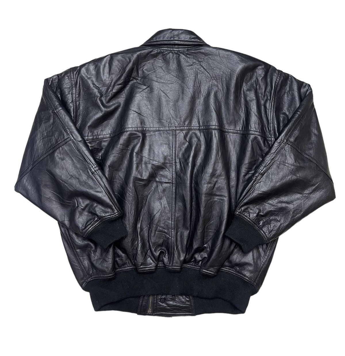 Vintage Vintage Black Sheep Leather Bomber Jacket Size US M / EU 48-50 / 2 - 5 Thumbnail