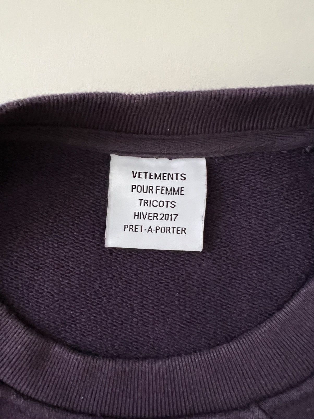 Vetements Vetements Oversized Unskinny Sweatshirt Size US XS / EU 42 / 0 - 5 Thumbnail