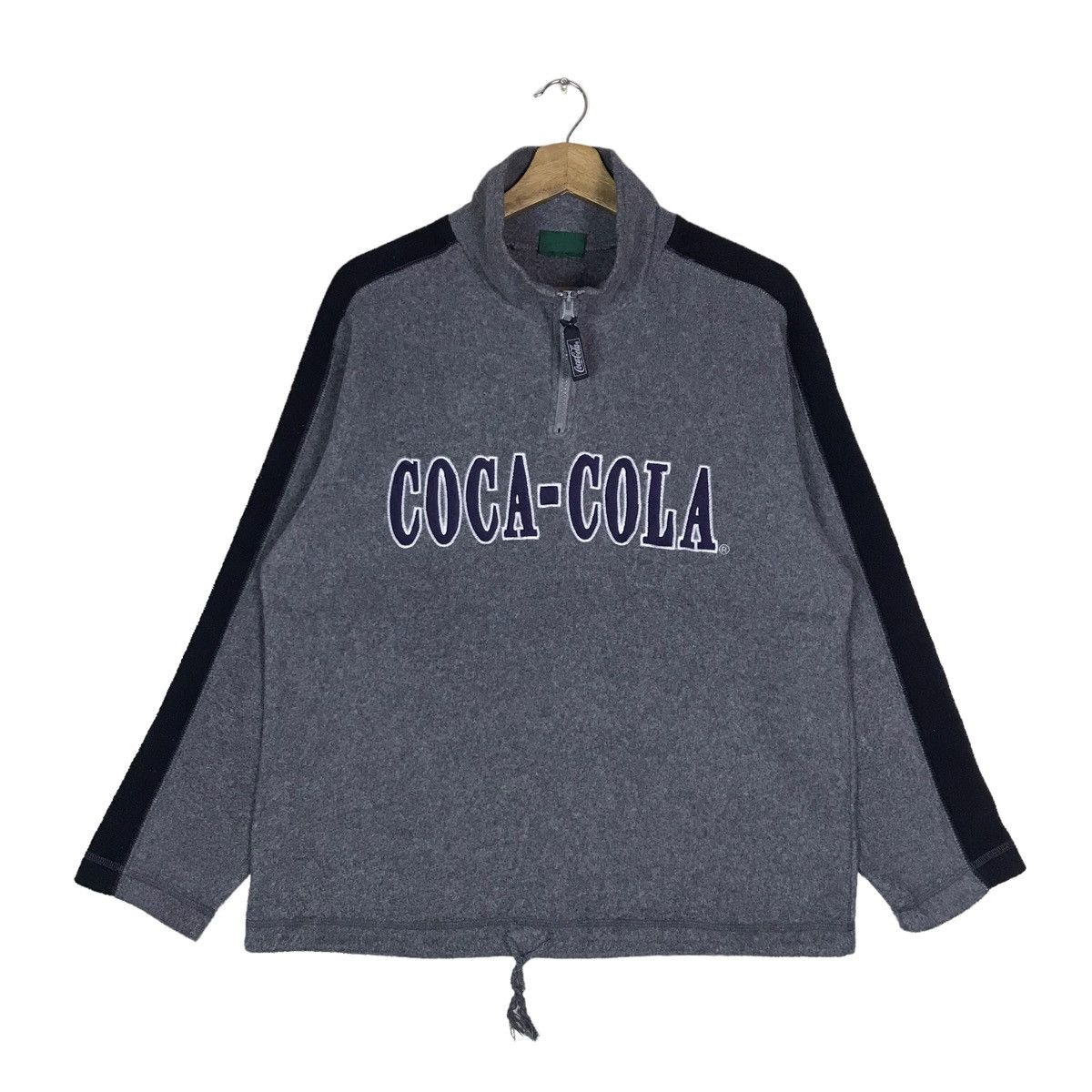 Vintage 90s Coca Cola Half Zip Fleece Pullover