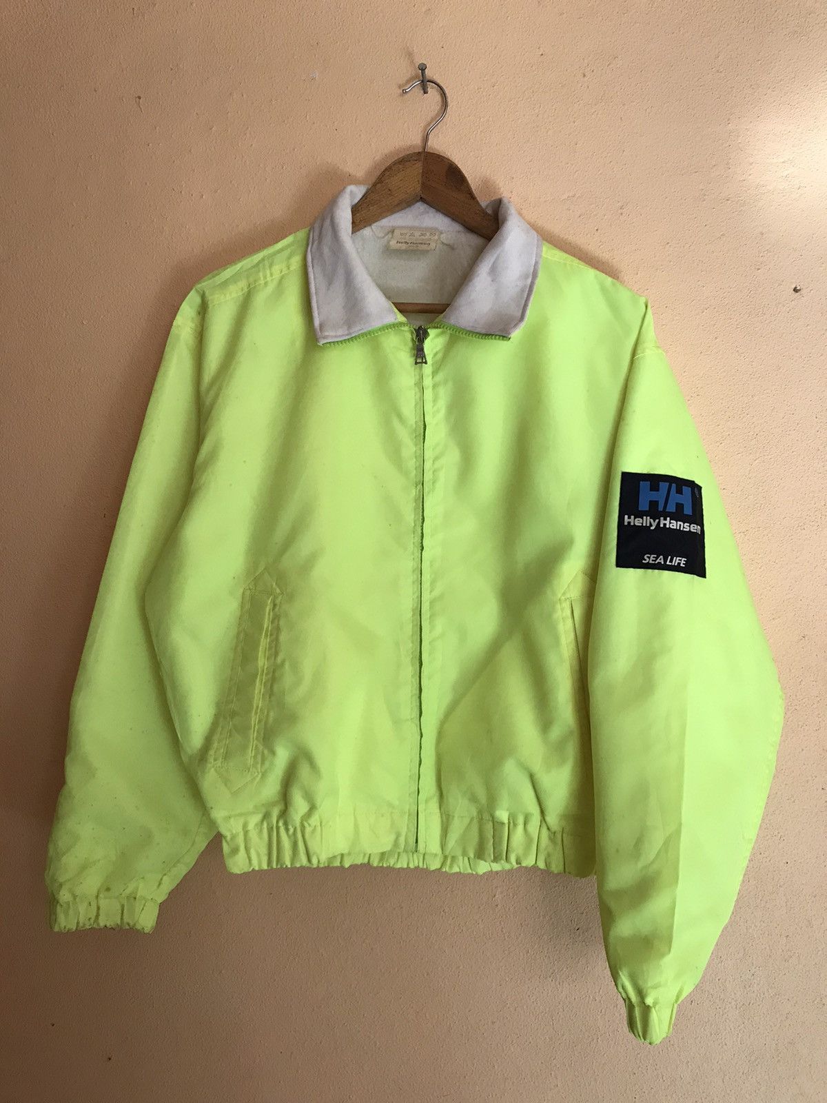 Pre-owned Helly Hansen Sea Life Jacket Yellow Colors Nice Design