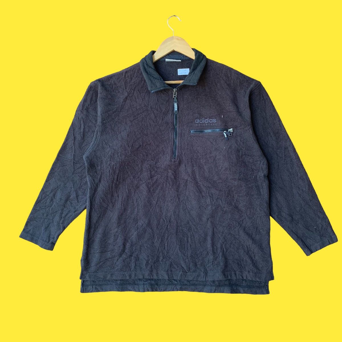 Adidas × Vintage Vintage 90s Adidas Adventure fleece halfzipper jacket Size US L / EU 52-54 / 3 - 1 Thumbnail