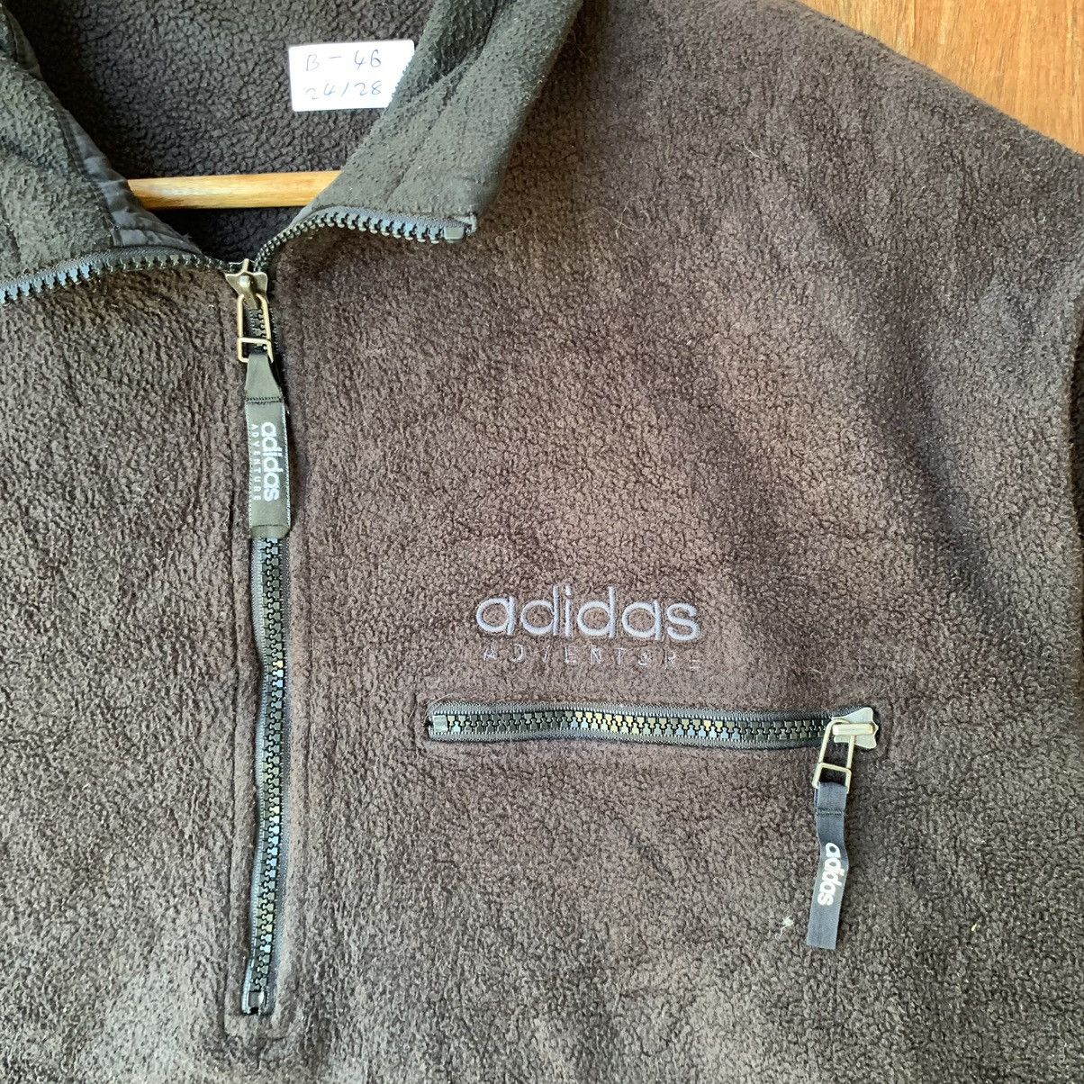 Adidas × Vintage Vintage 90s Adidas Adventure fleece halfzipper jacket Size US L / EU 52-54 / 3 - 9 Thumbnail